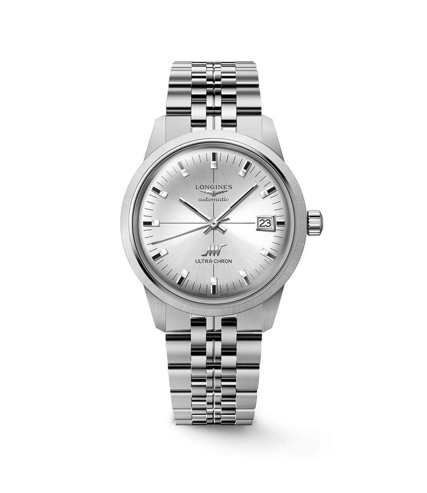 Longines Heritage Ultra-Chron Classic 37mm Silver Dial Steel Bracelet Watch image number 0