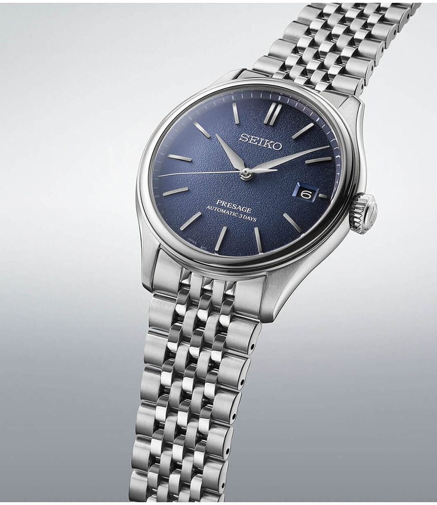 Seiko Presage Classic 'Ai-iro' Japan Blue 40mm Dial Steel Bracelet Watch image number 2