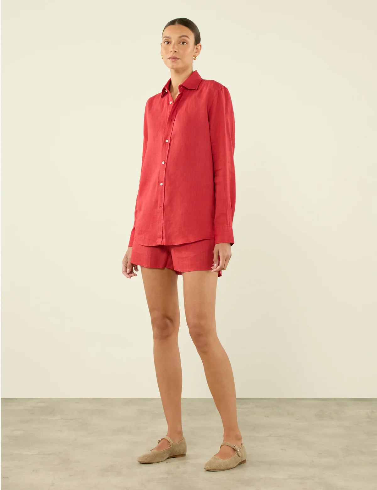 The Boyfriend: Linen, Cardinal Red - Image 5