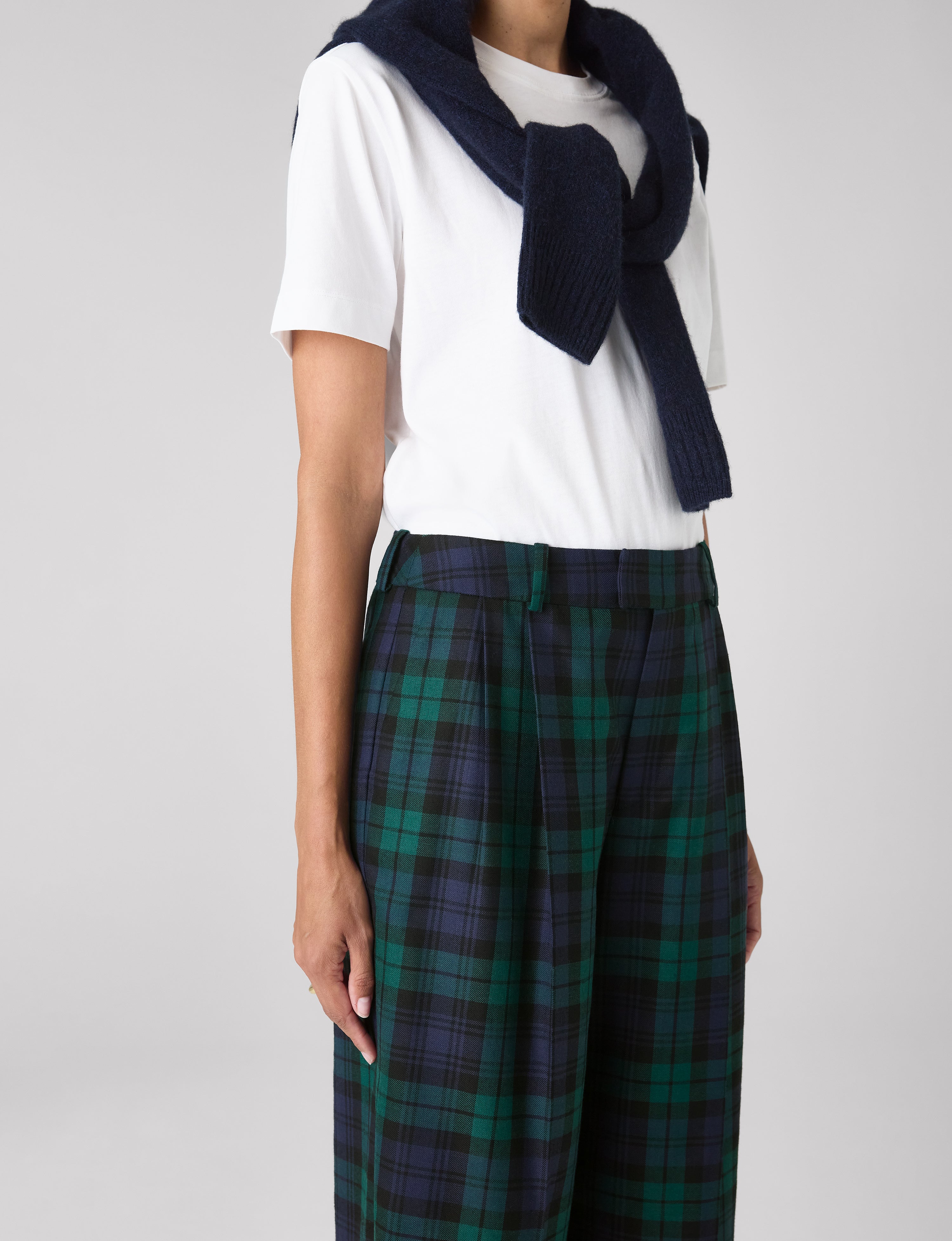 Rampling Trouser: Wool, Heritage Green Check - Image 4