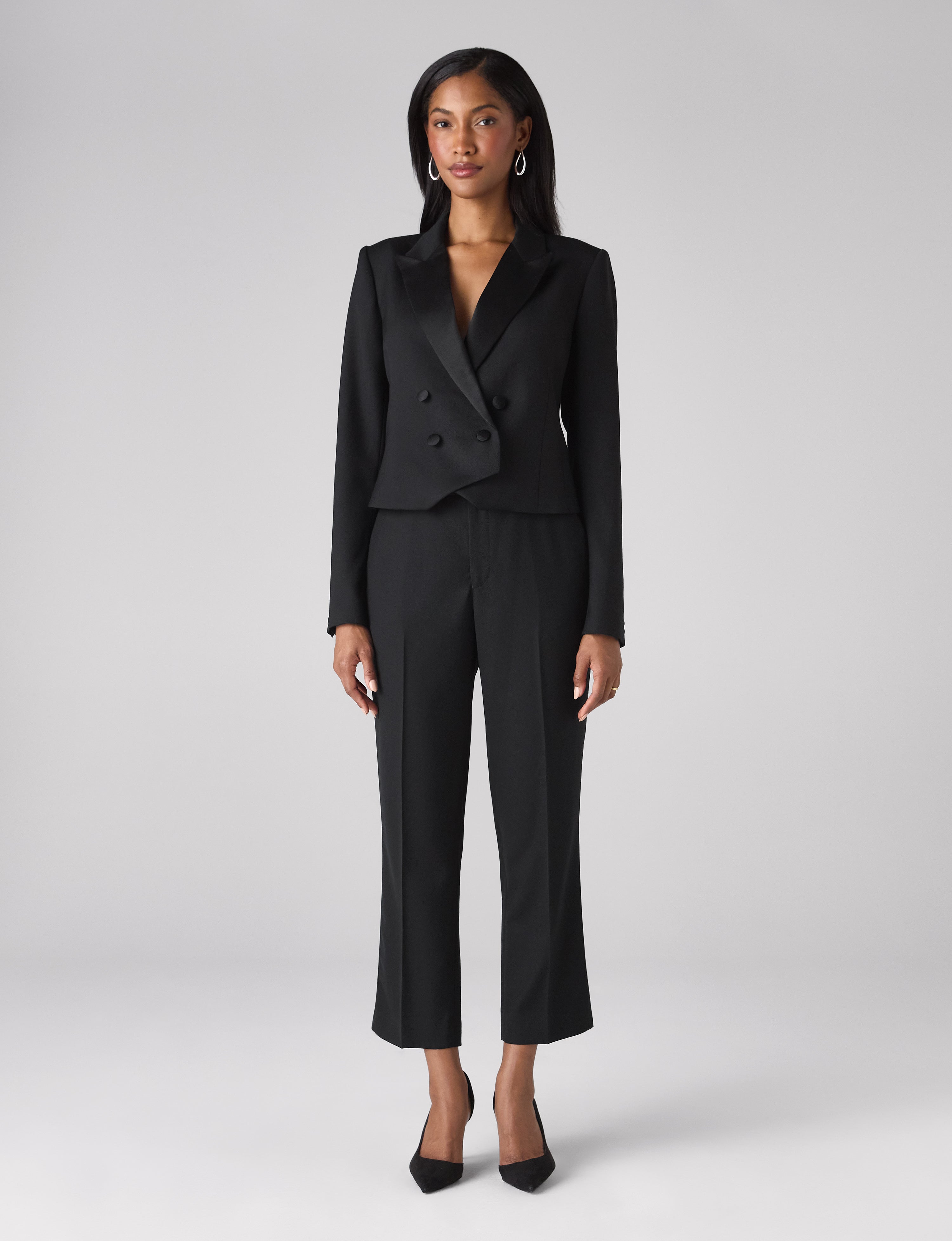 Regent Cigarette Trouser: Suiting Wool, Black - Image 2