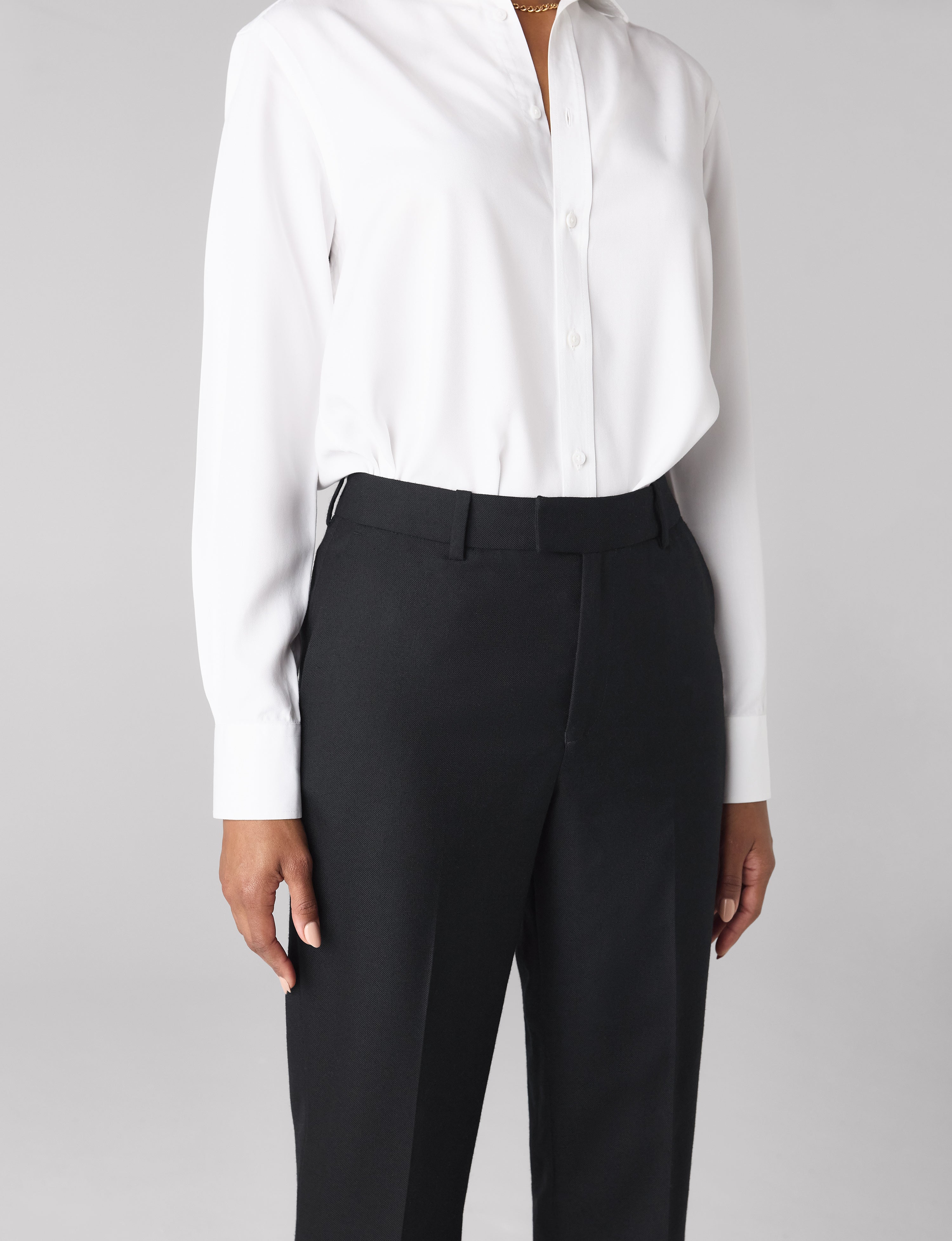 Regent Cigarette Trouser: Wool, Black - Image 4