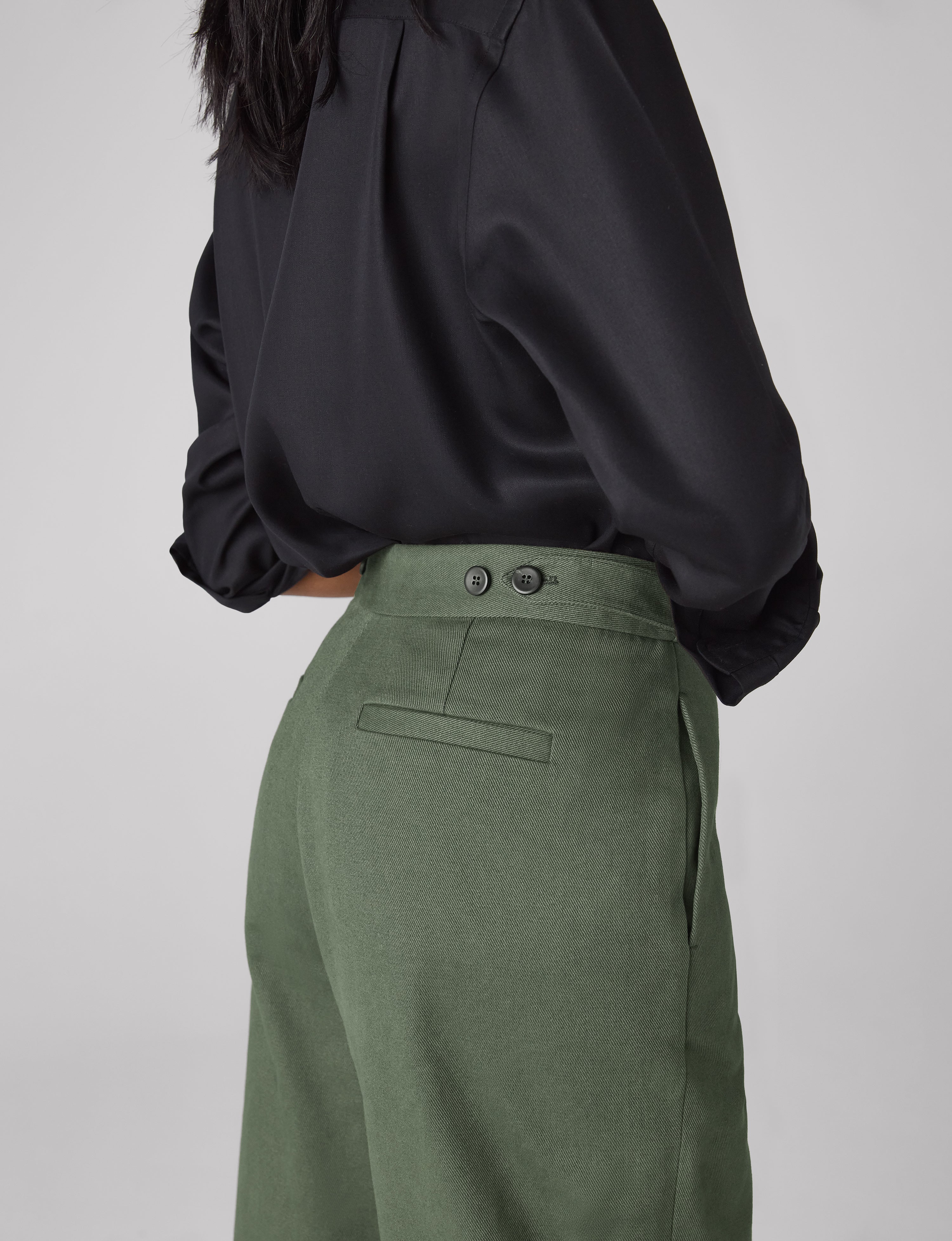 Chartwell Trouser: Cotton Twill, Khaki - Image 7