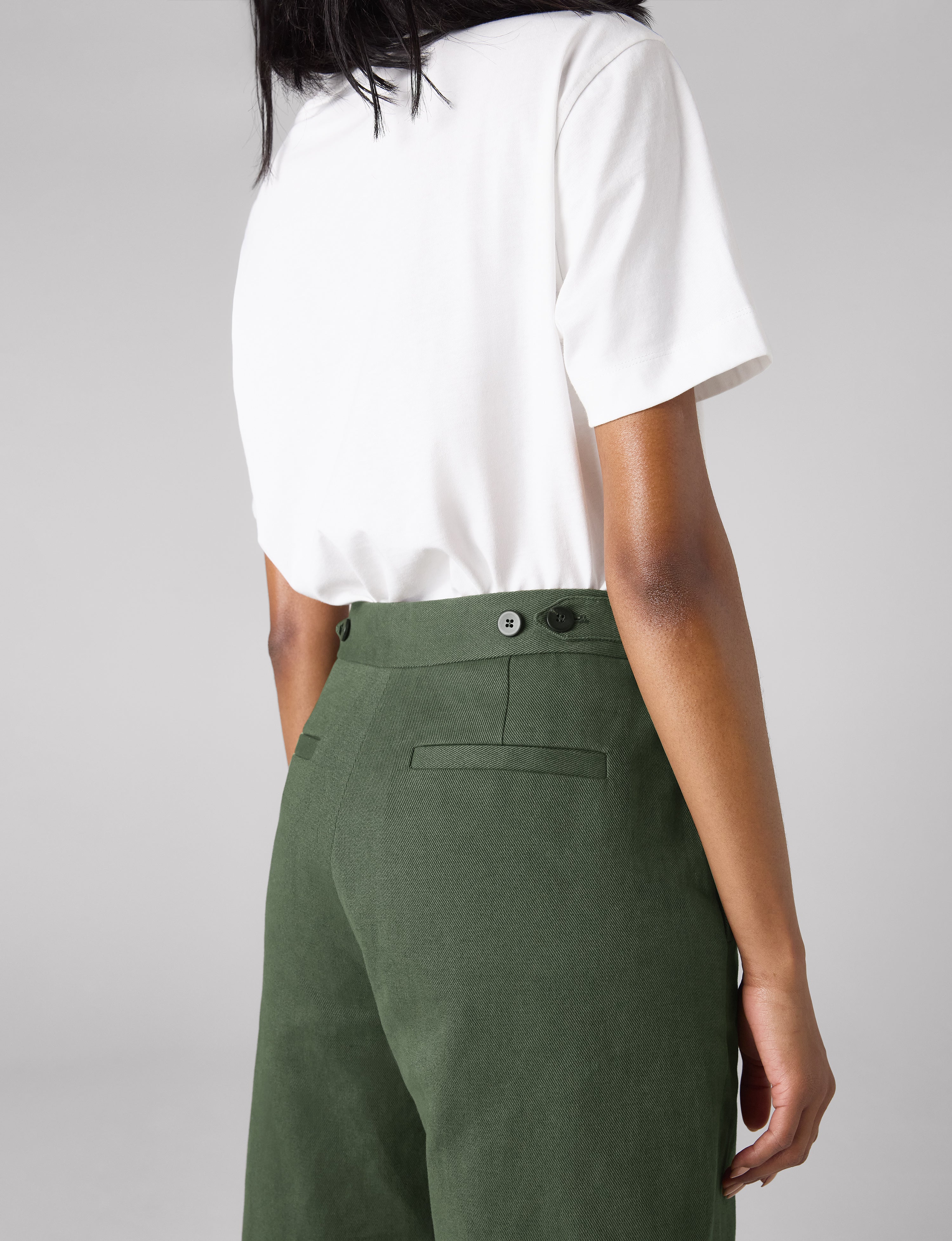 Chartwell Trouser: Cotton Twill, Khaki - Image 8