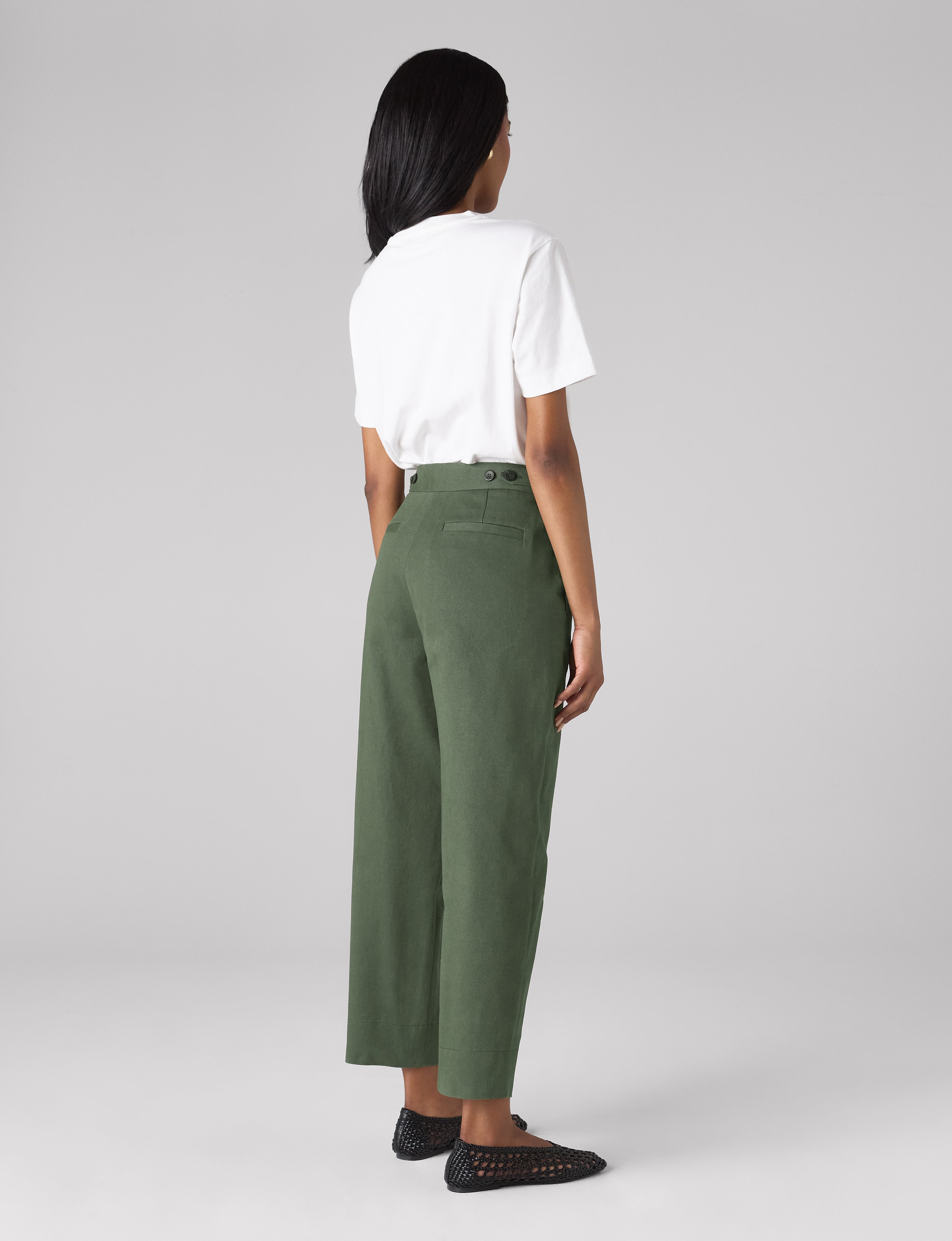 Chartwell Trouser: Cotton Twill, Khaki - Image 10