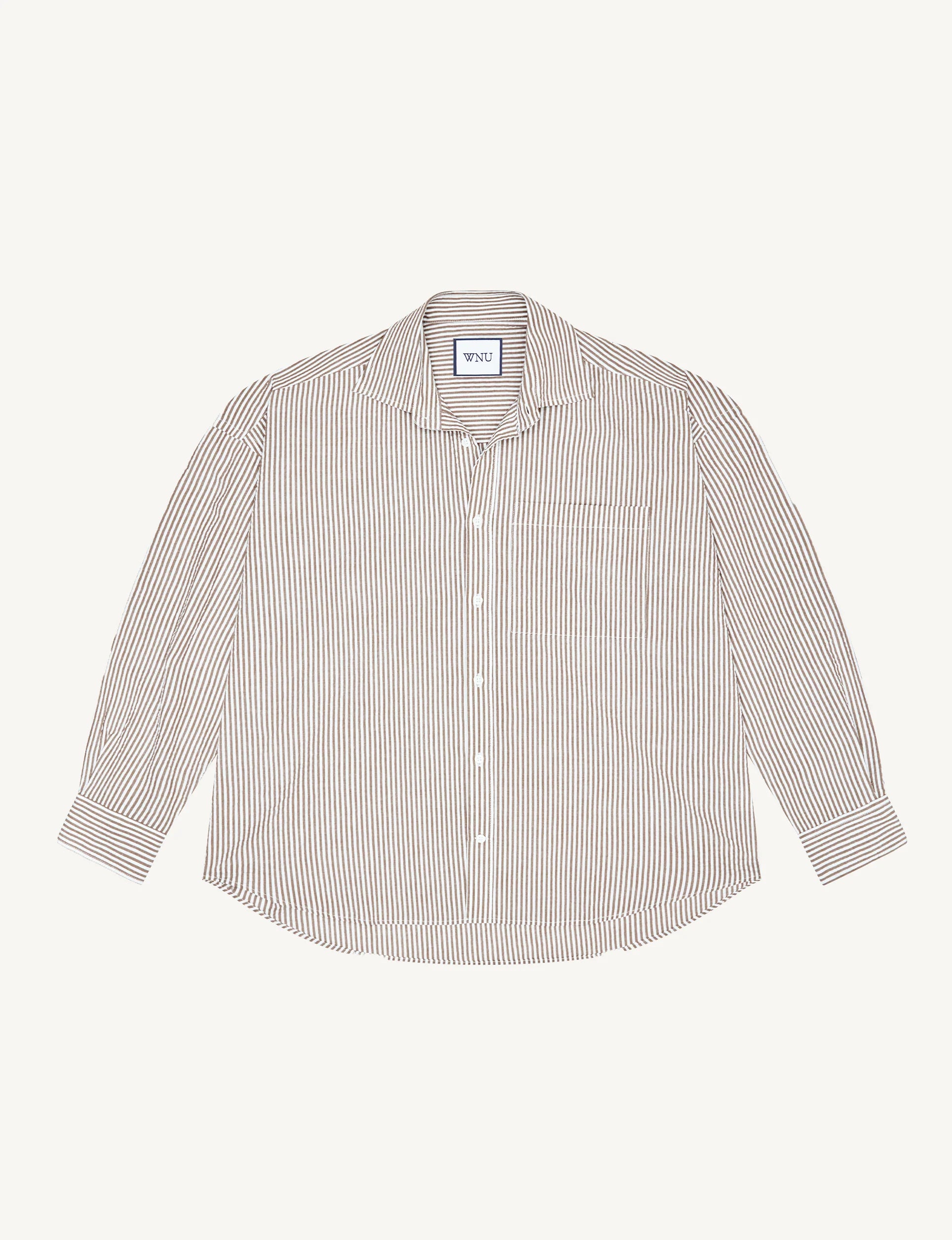 The Weekend: Seersucker, Mocha Stripe - Image 2