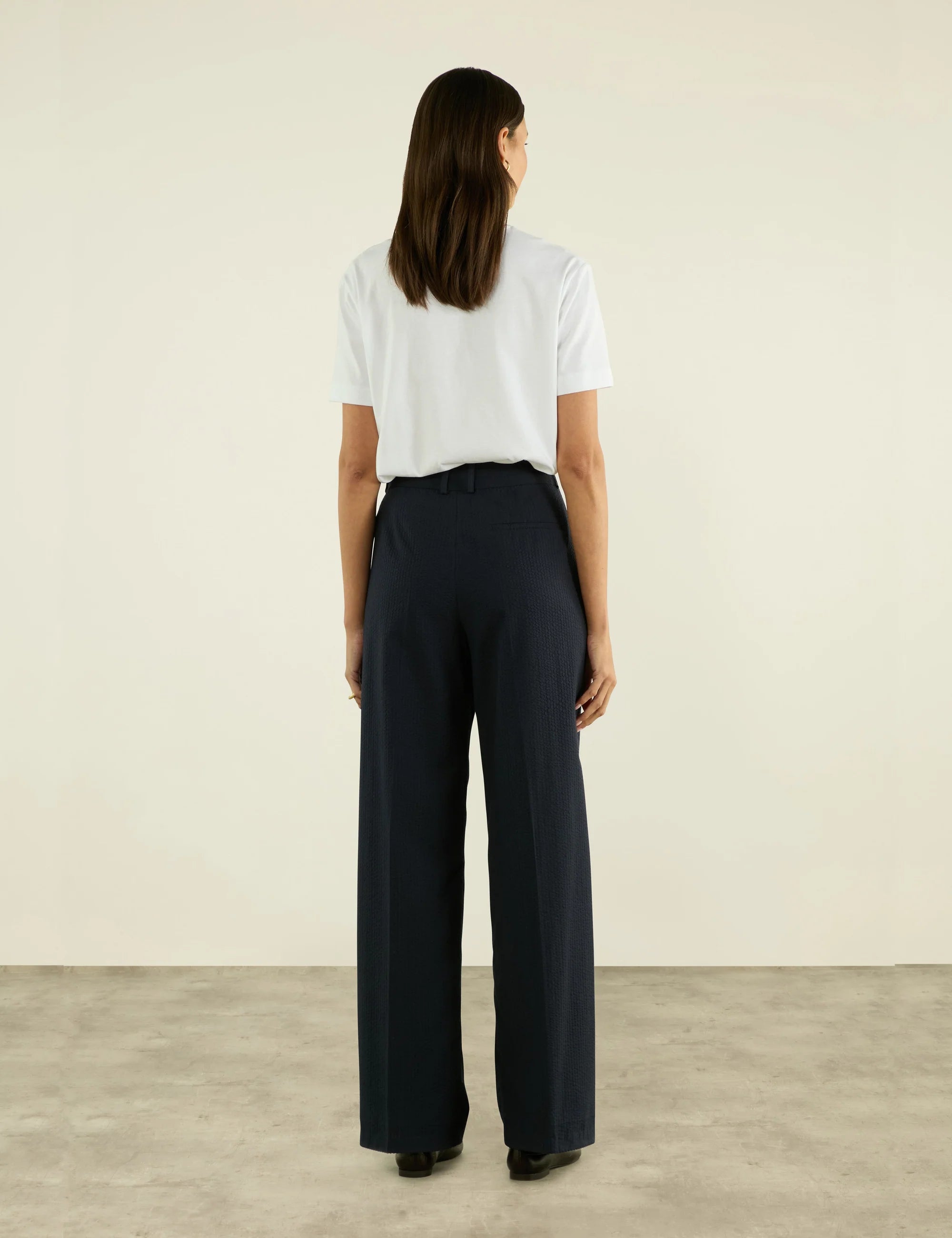 Rampling Trouser: Seersucker, Navy Blue - Image 6