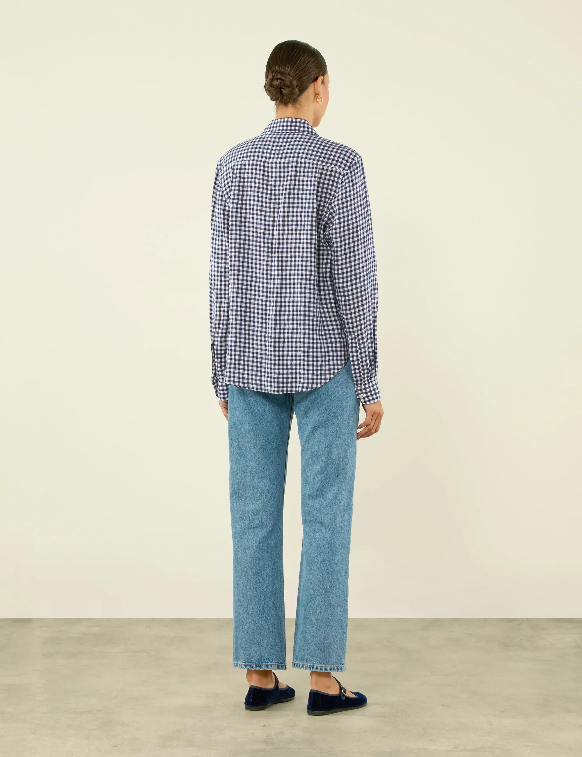 The Classic: Linen, Navy Blue Gingham - Image 6
