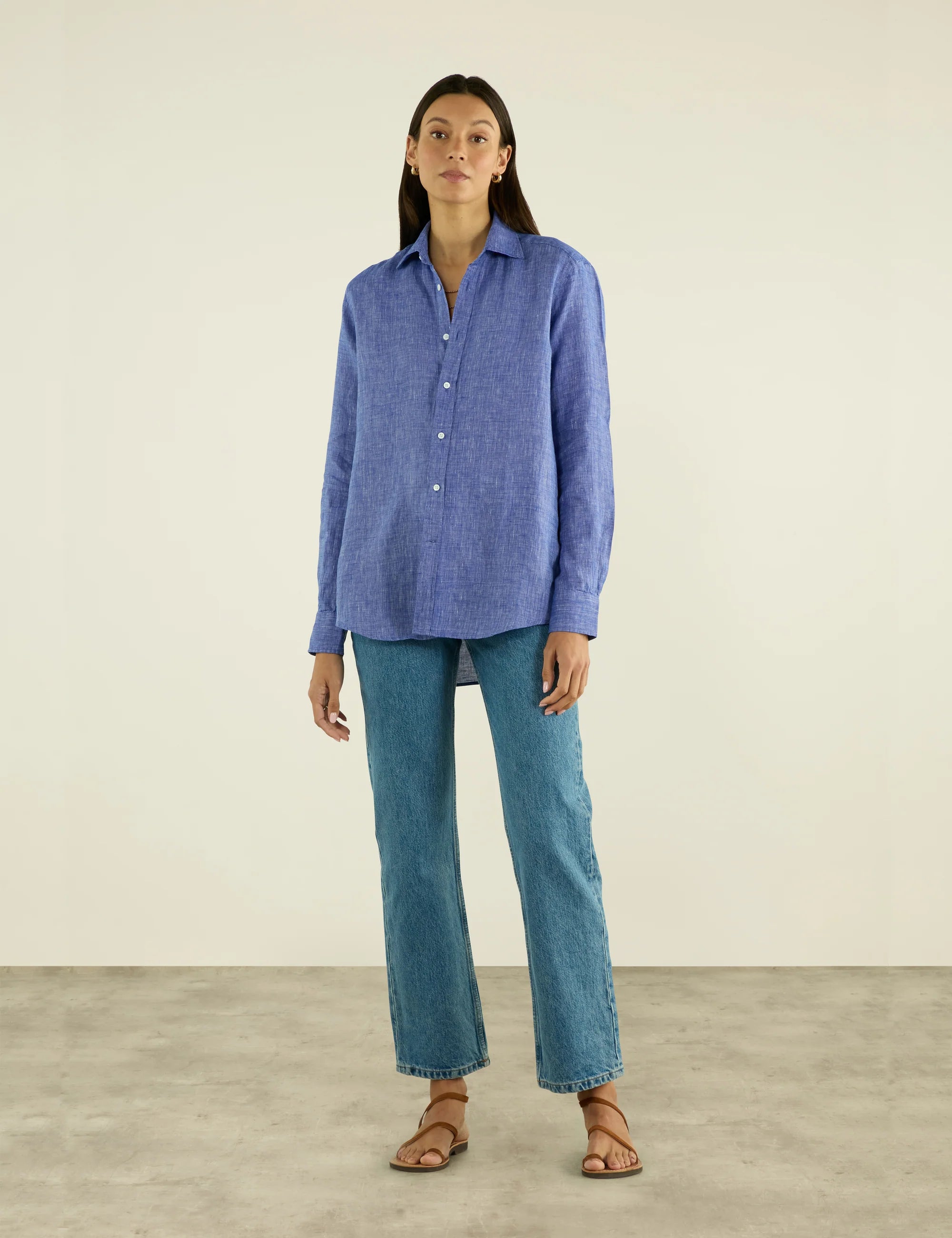 The Boyfriend: Linen, Lapis Blue - Image 3