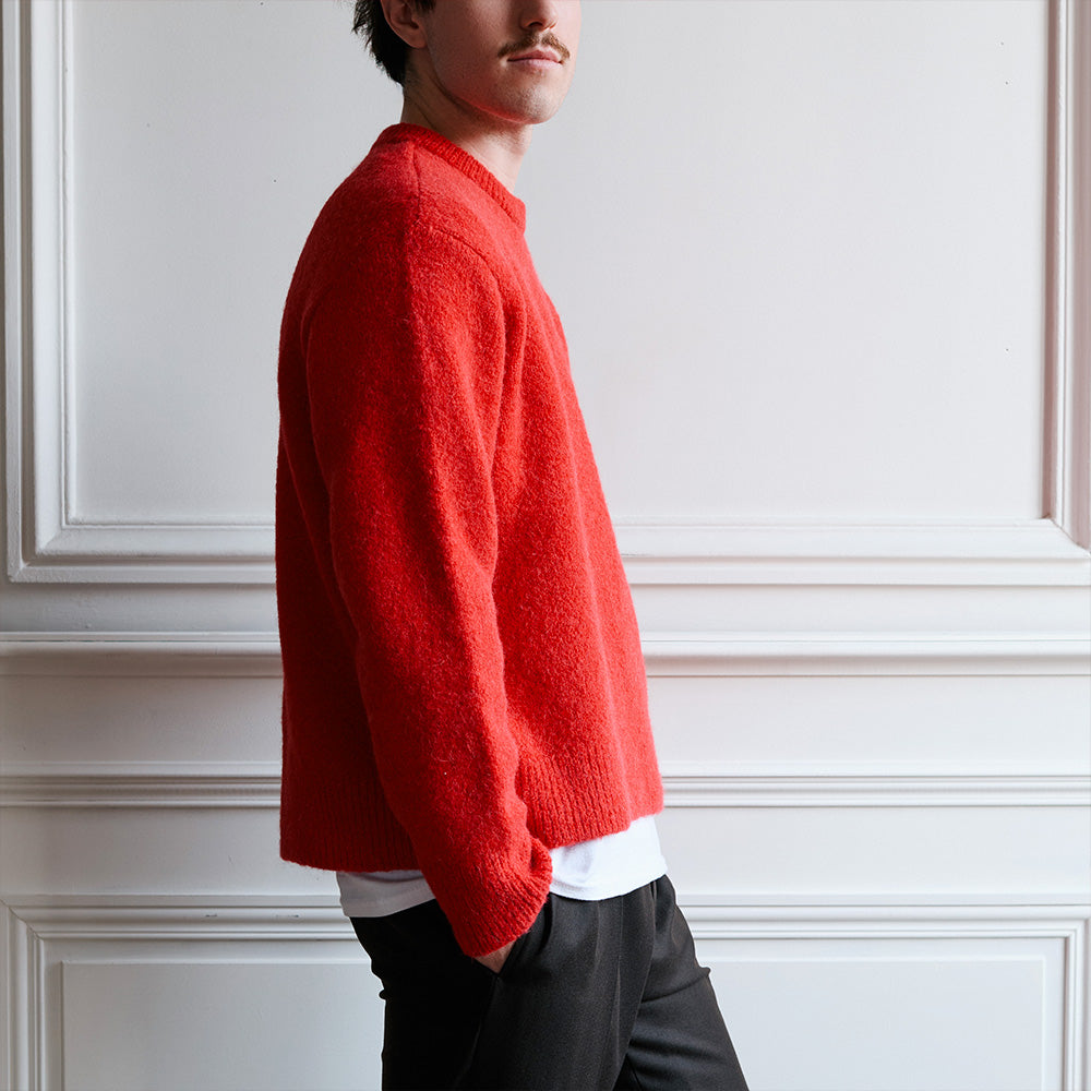 Museum Garments x Merci - Maille Alpaca - Rouge - Image 4