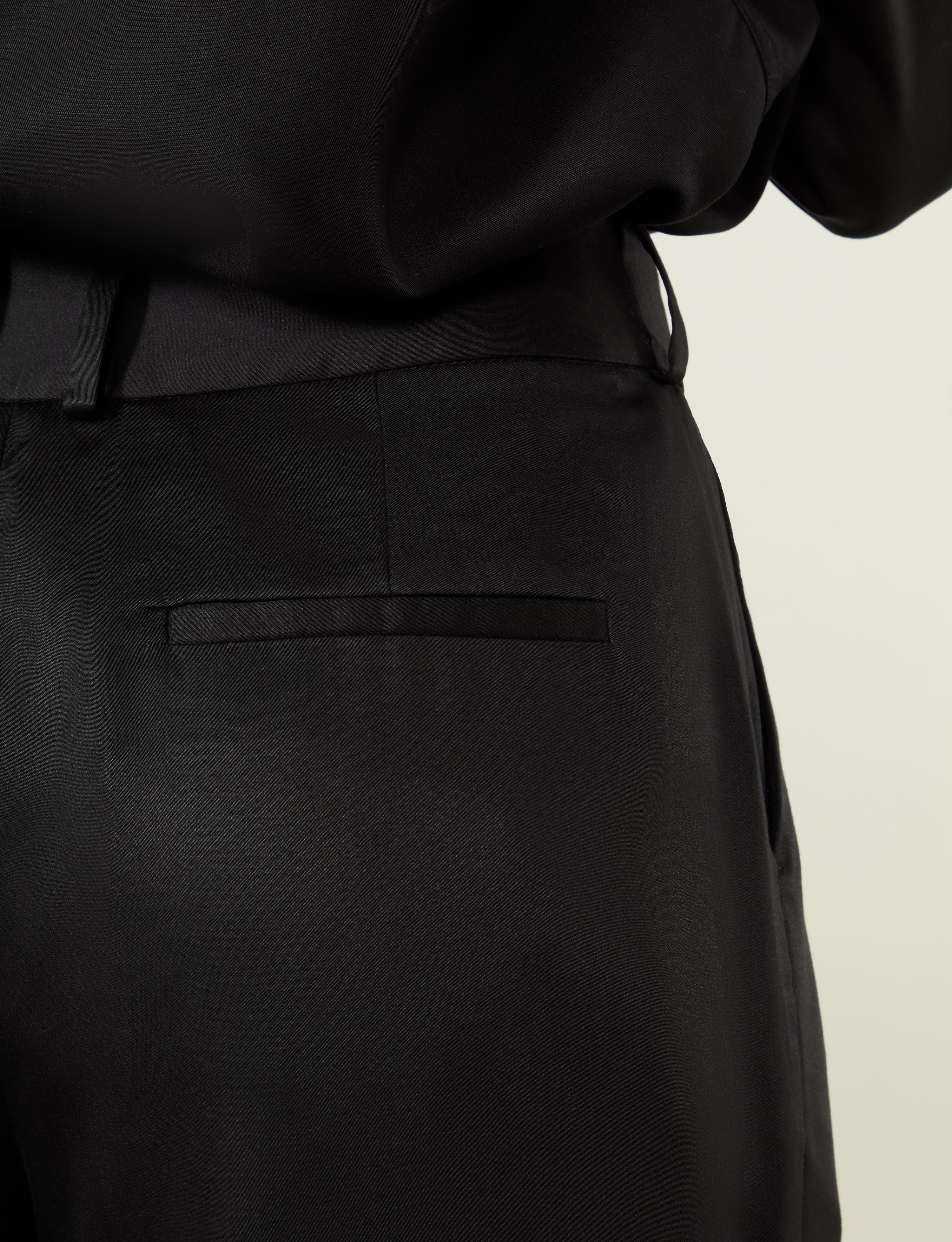 Rampling Trouser: TENCEL? Lyocell Satin, Black - Image 4