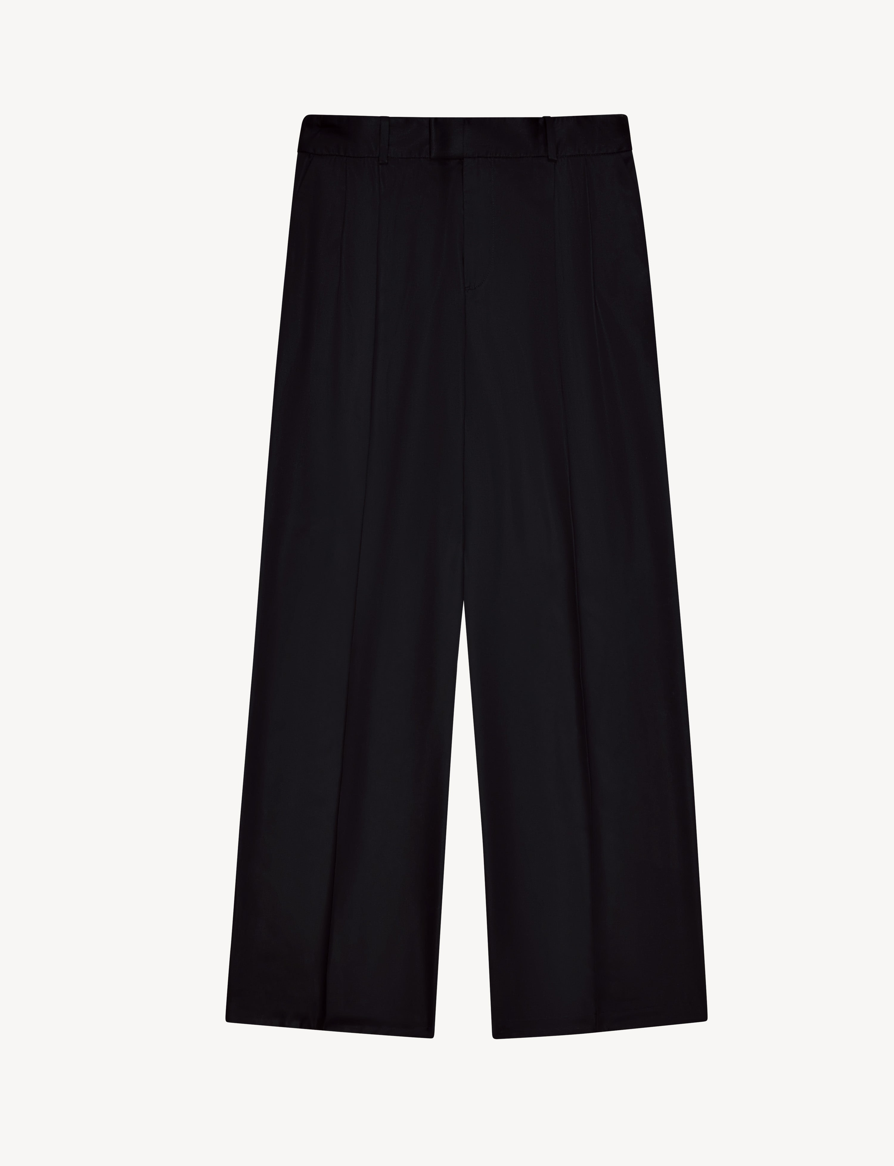Rampling Trouser: TENCEL? Lyocell Satin, Black - Image 3