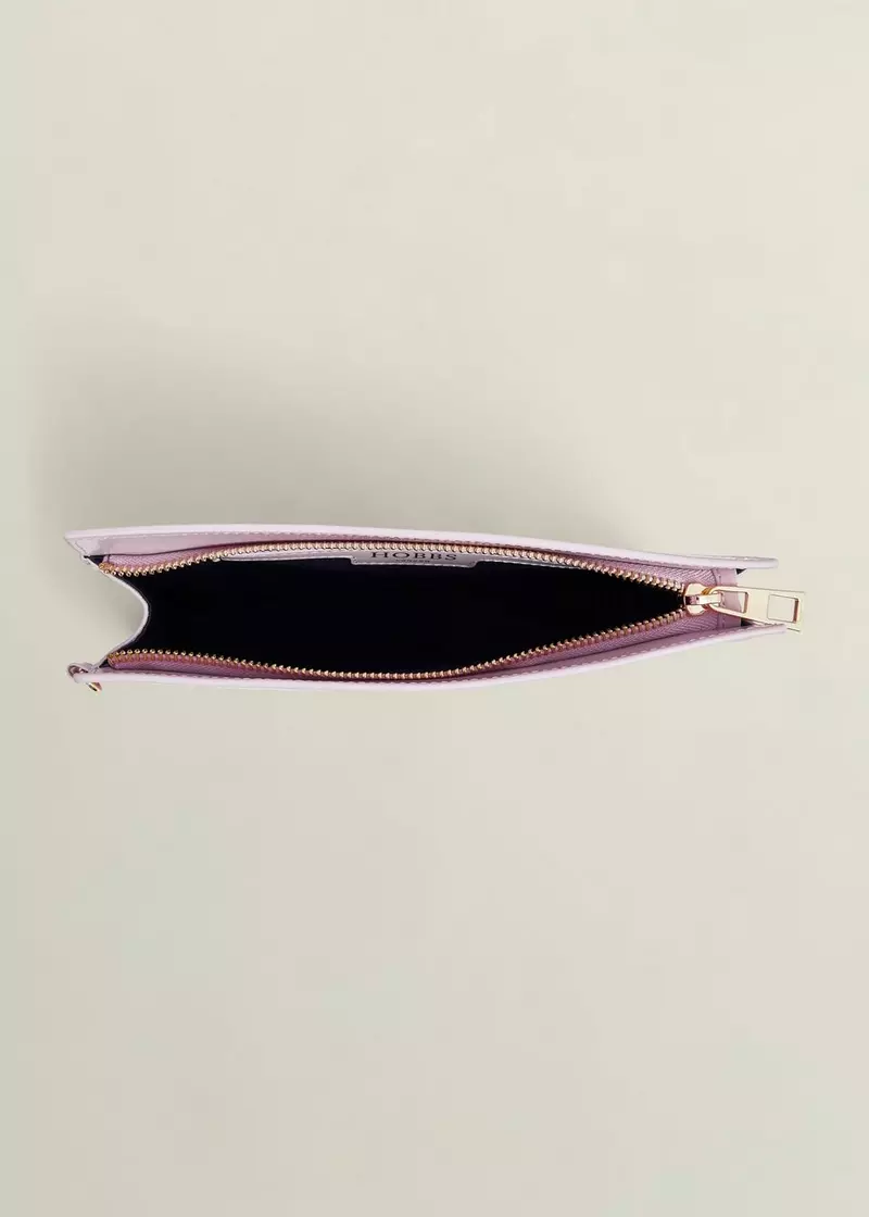 Catherine Leather Wristlet, Dusky Pink, hi-res