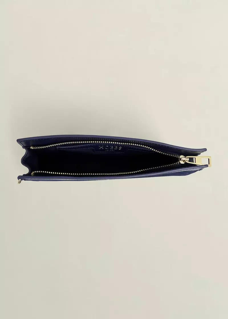 Catherine Suede Wristlet, Midnight Navy, hi-res