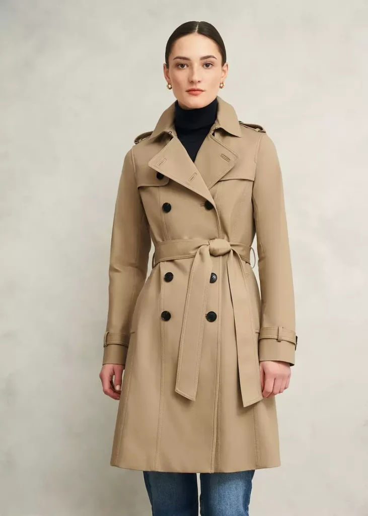 Petite Skylar Shower Resistant Trench Coat, Tan, hi-res