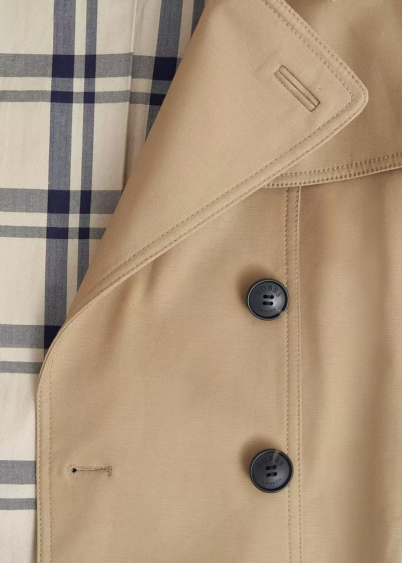 Petite Skylar Shower Resistant Trench Coat, Tan, hi-res