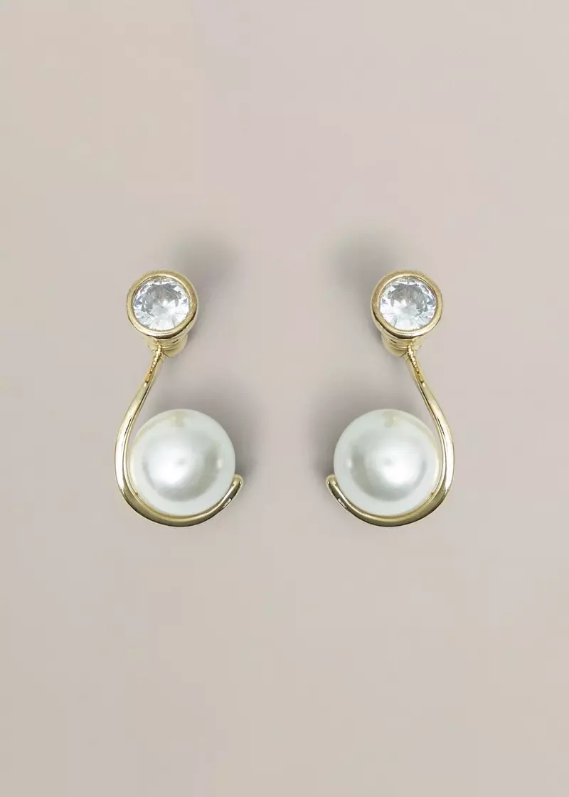Robyn Glass Earrings, Gold, hi-res
