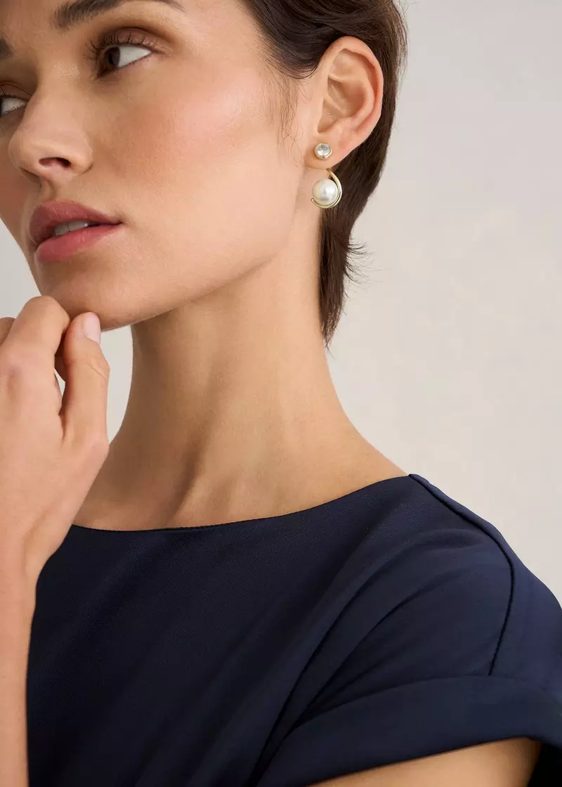 Robyn Glass Earrings, Gold, hi-res