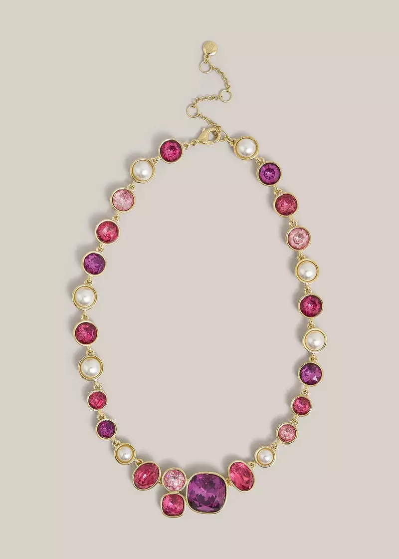 Gina Necklace, Gold Pink, hi-res