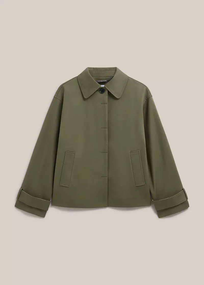 Petite Frida Shower Resistant Trench Coat, Olive Green, hi-res