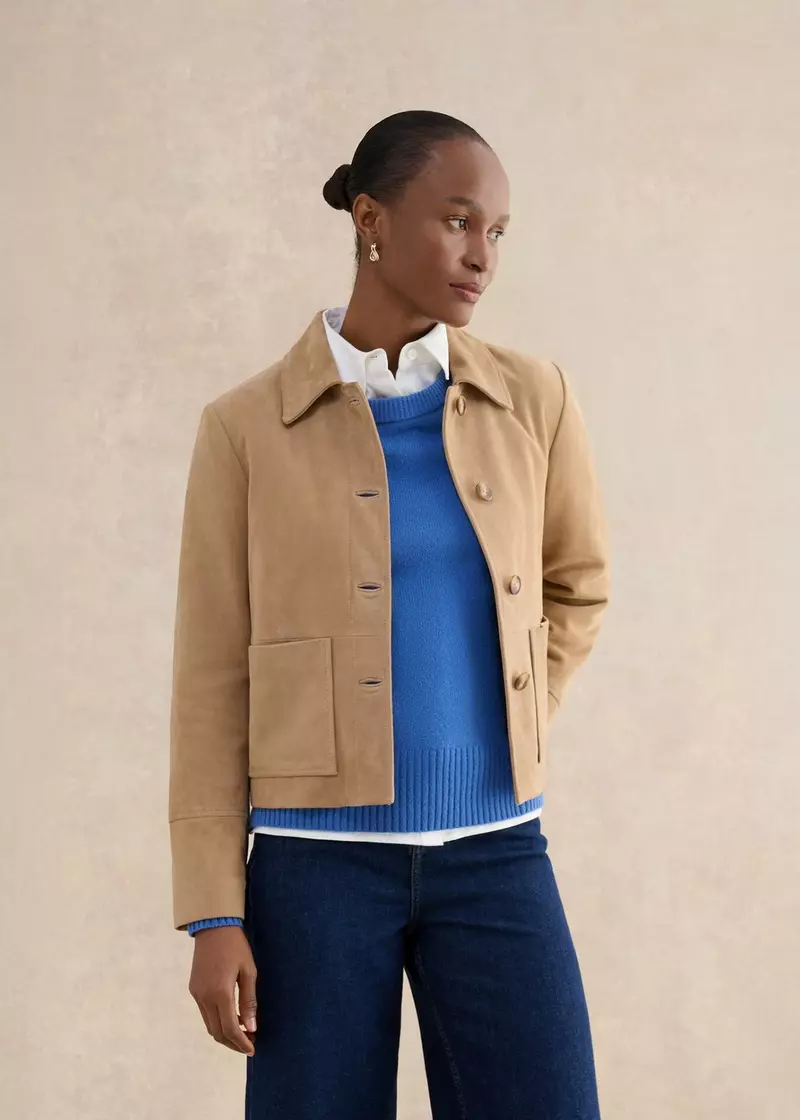 Montana Suede Jacket, Camel, hi-res