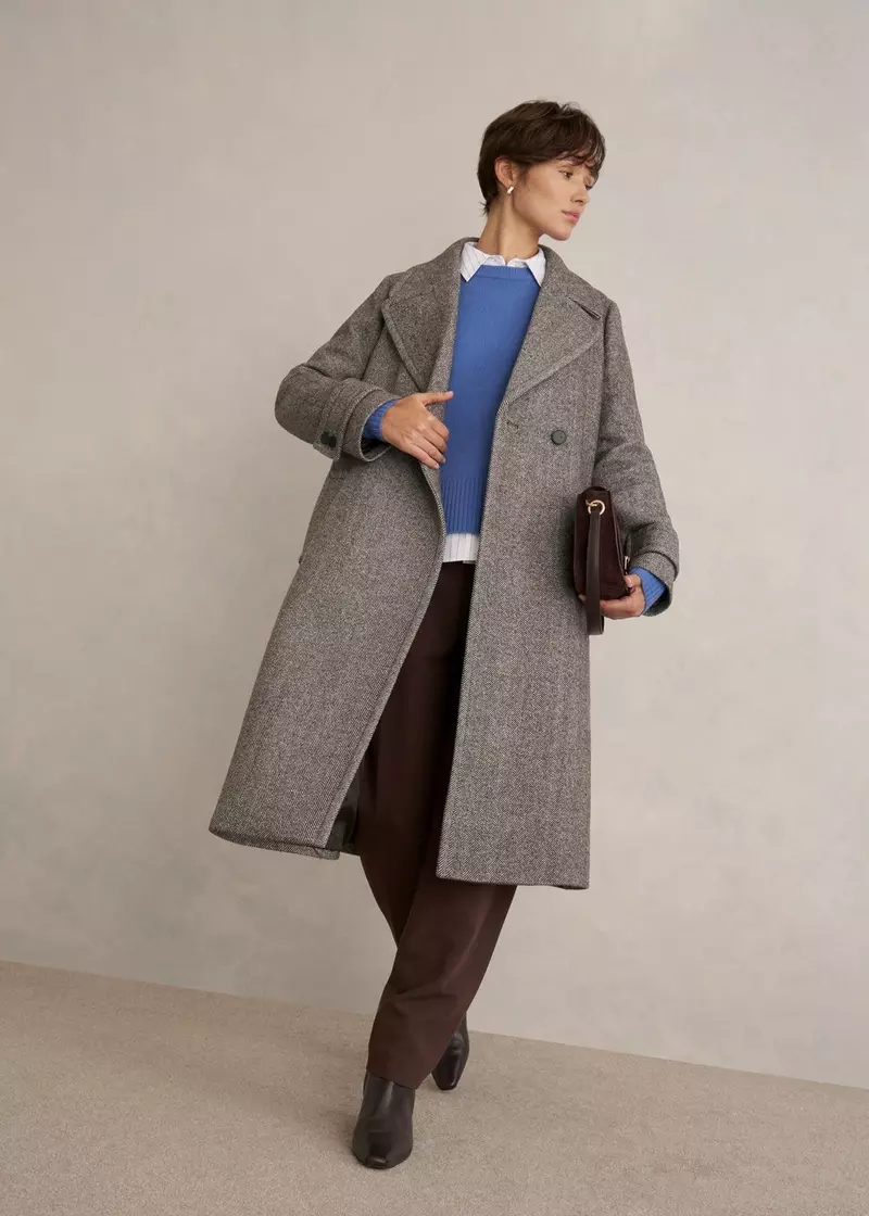 Prisha Wool Blend Coat, Mocha, hi-res