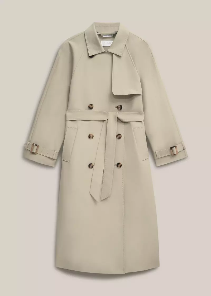 Riley Sage Green Trench Coat , Pale Sage Green, hi-res