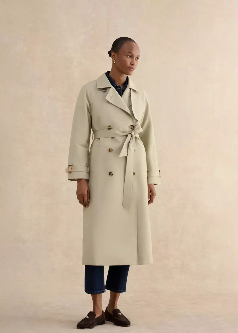 Riley Sage Green Trench Coat , Pale Sage Green, hi-res