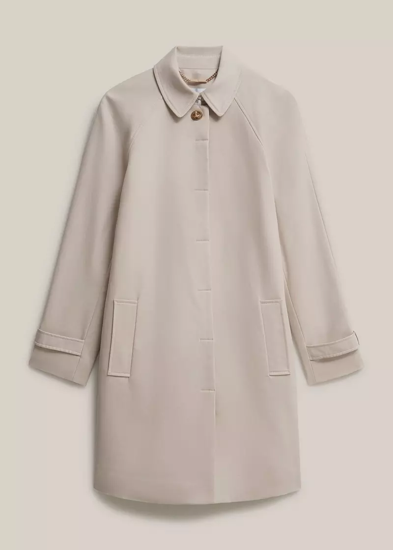 Vivienne Shower Resistant Trench Coat, Buff Grey, hi-res