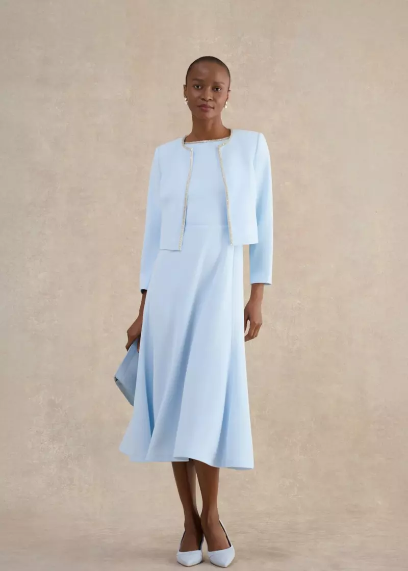 Beatrix Embellished Trimmed Jacket, Pale Blue, hi-res