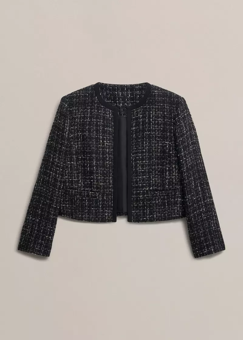 Esme Match Black Jacket, Black White, hi-res