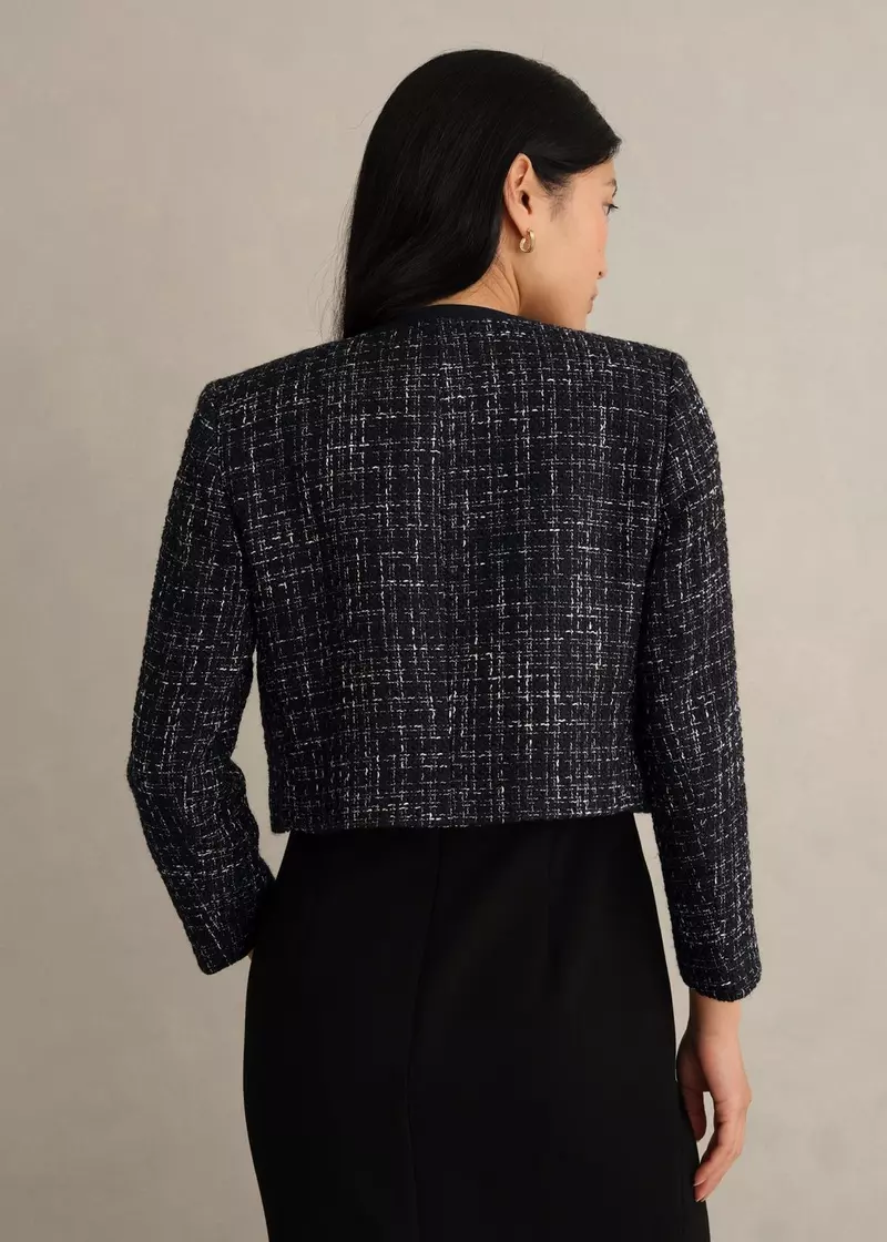 Petite Esme Match Black Jacket, Black White, hi-res