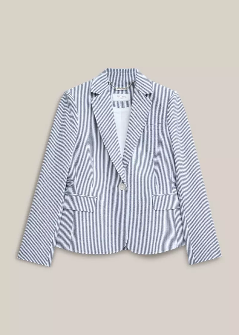 Blake Seersucker Jacket, Blue White, hi-res