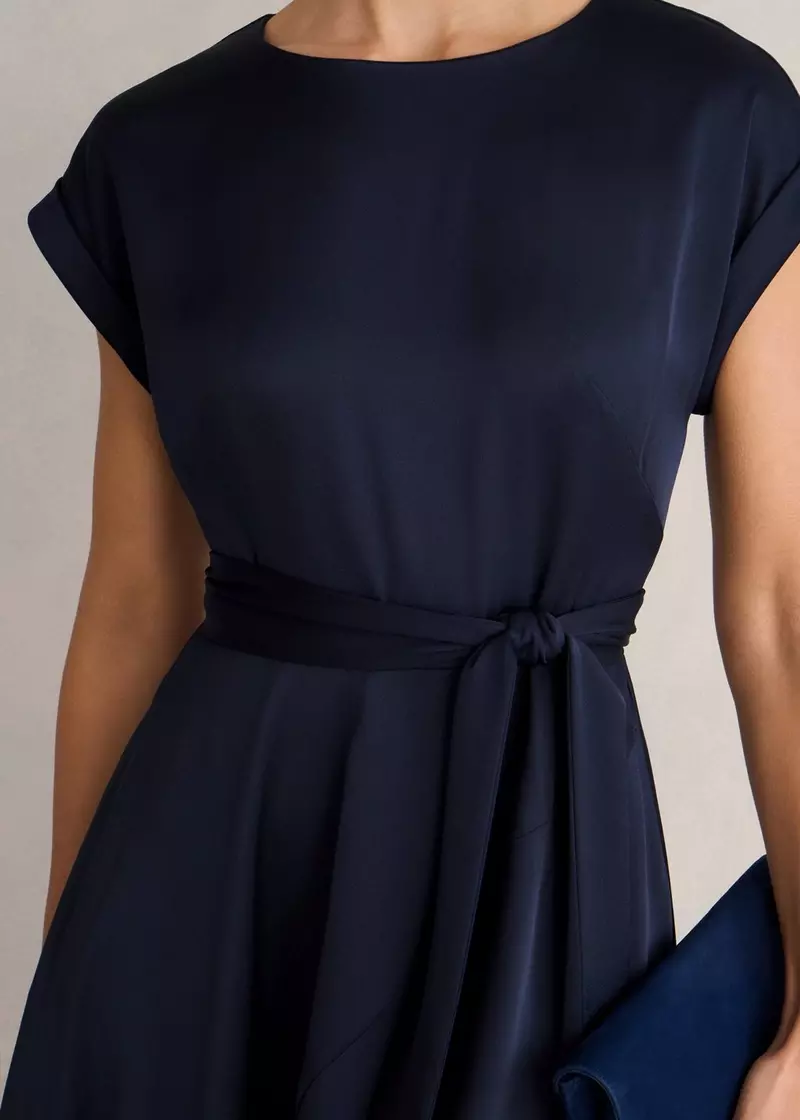 Petite Agnes Dress, Midnight Navy, hi-res