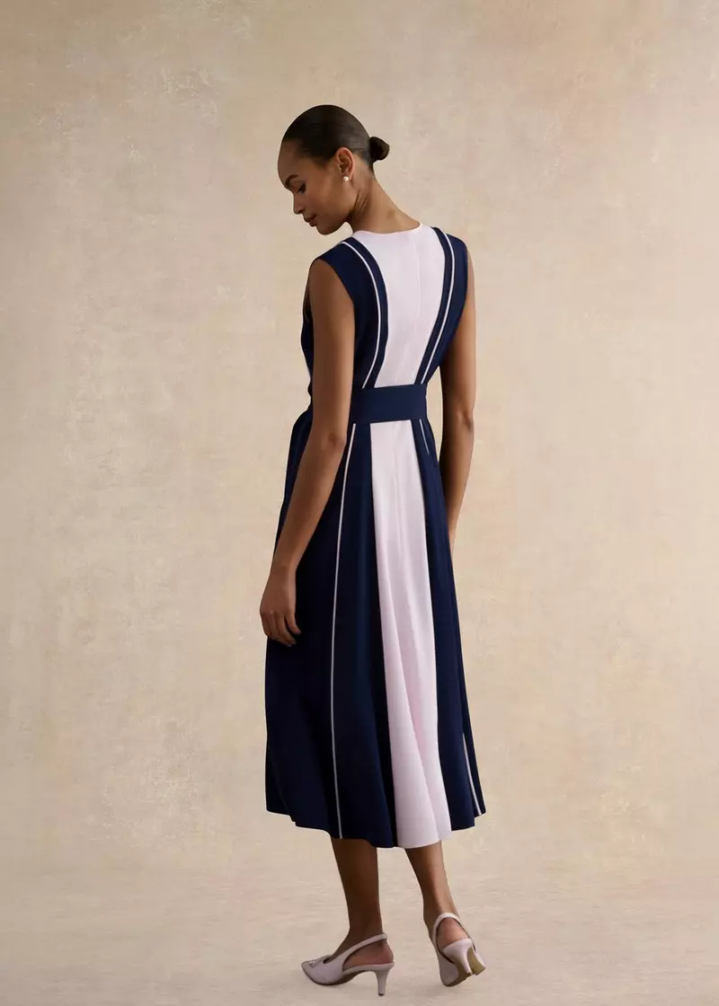 Louise Colourblock Dress, Midnight Pink, hi-res