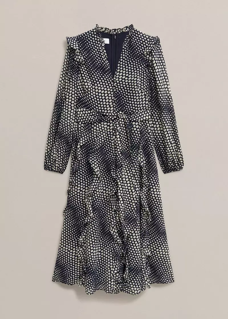 Miriam Dress, Midnight Cream, hi-res