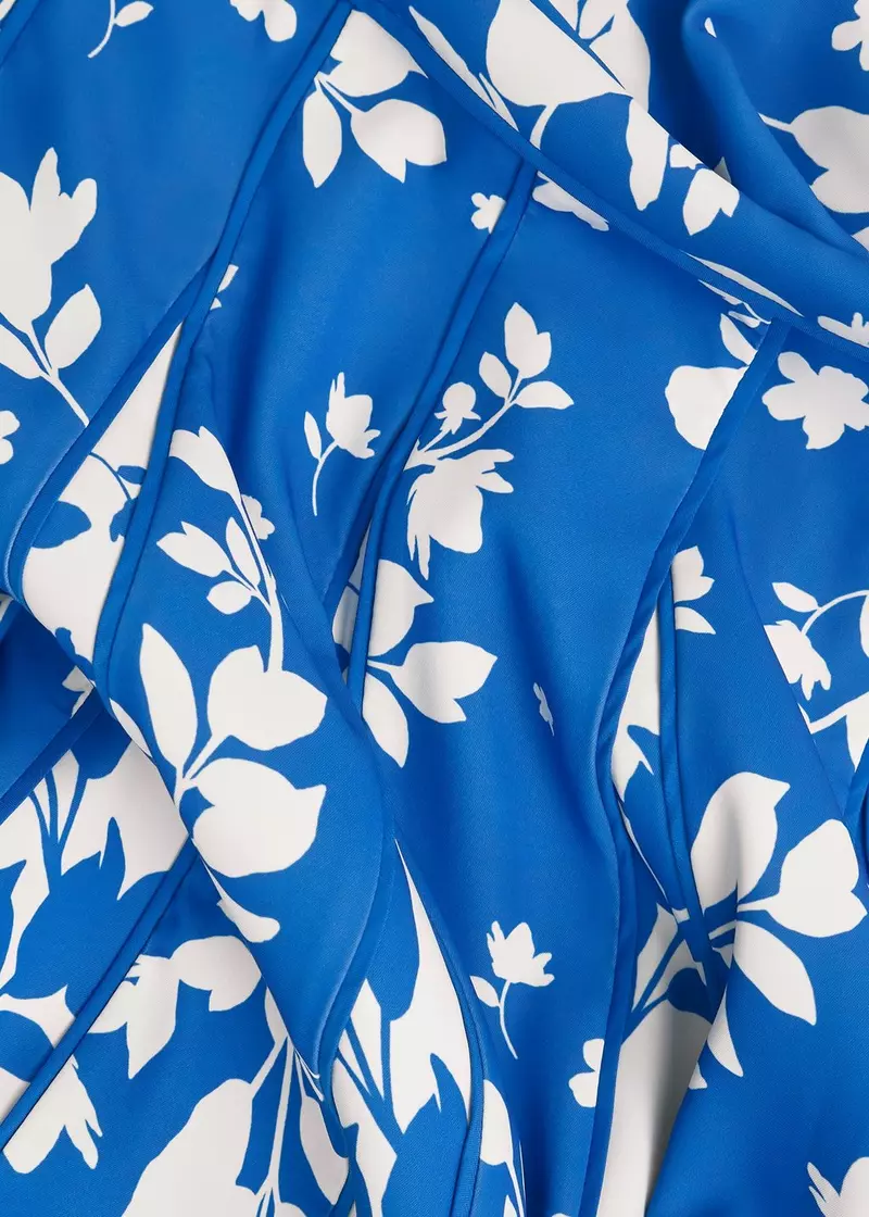 Petite Angelica Floral Dress, Blue Cream, hi-res