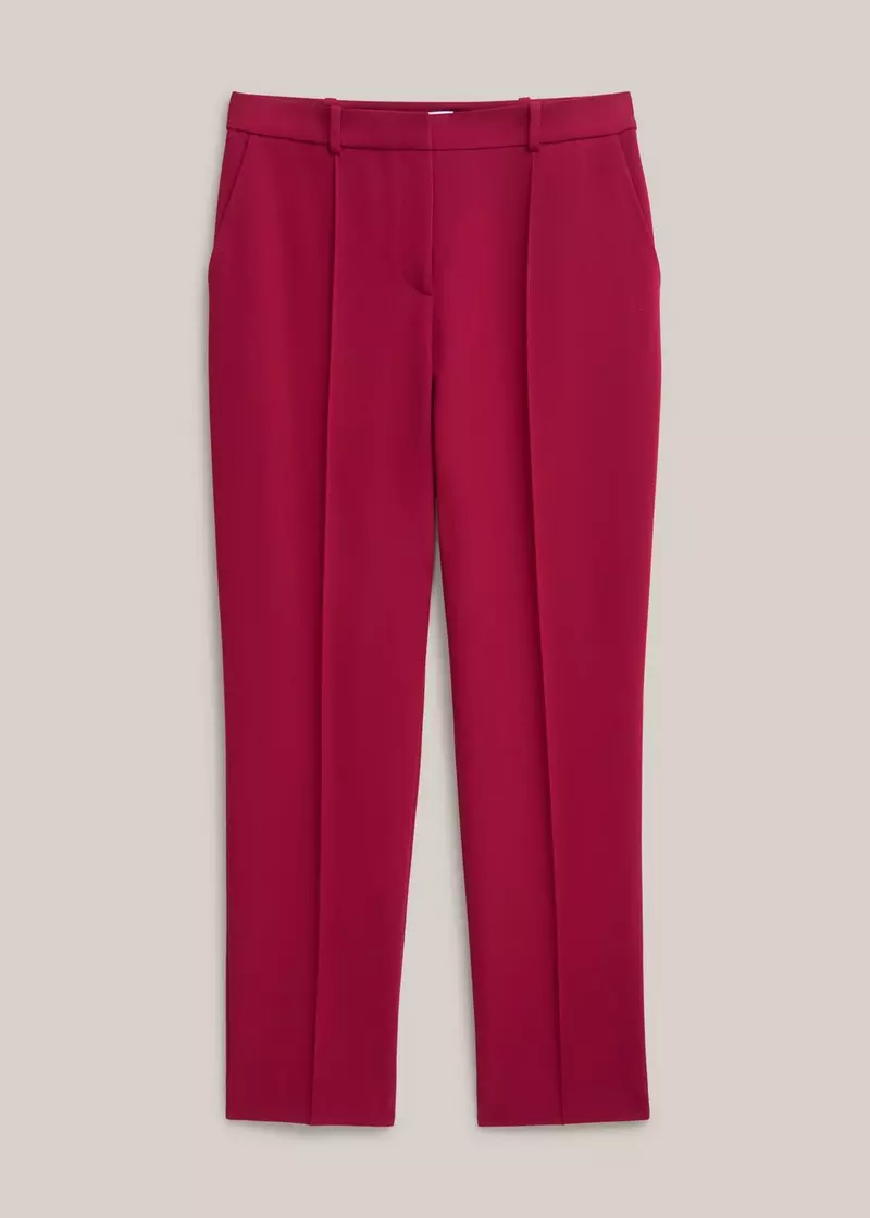 Petite Gemma Straight Leg Trousers, Beetroot Pink, hi-res
