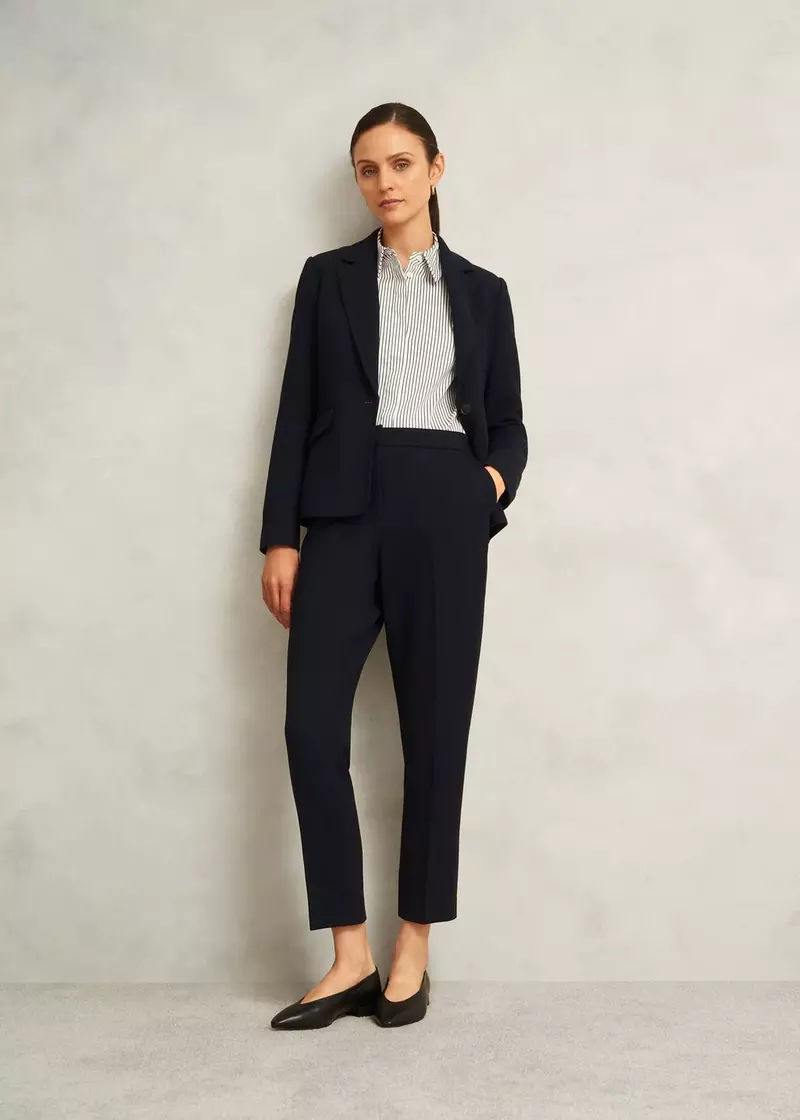 Petite Ivy Slim Trousers, Navy, hi-res