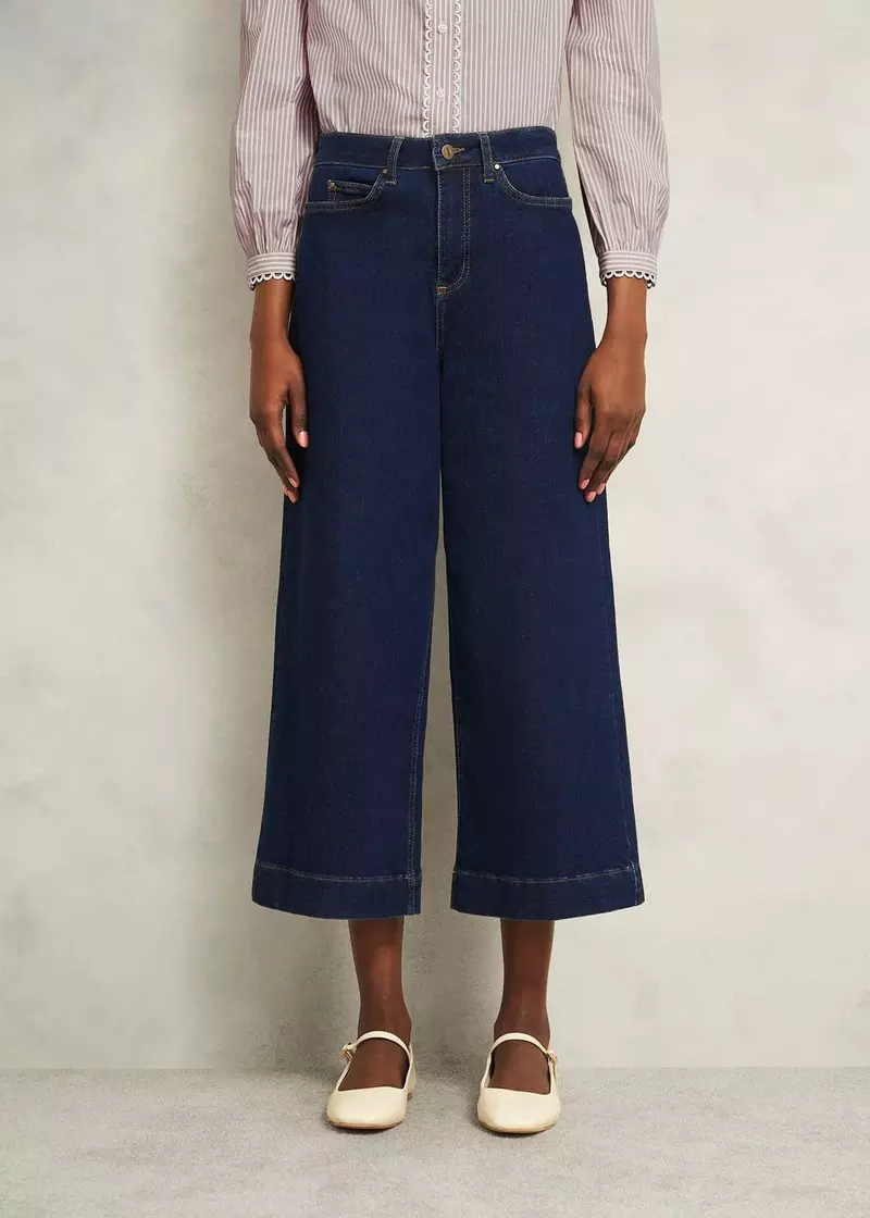 Brinley Crop Wide Leg Jeans, Indigo, hi-res