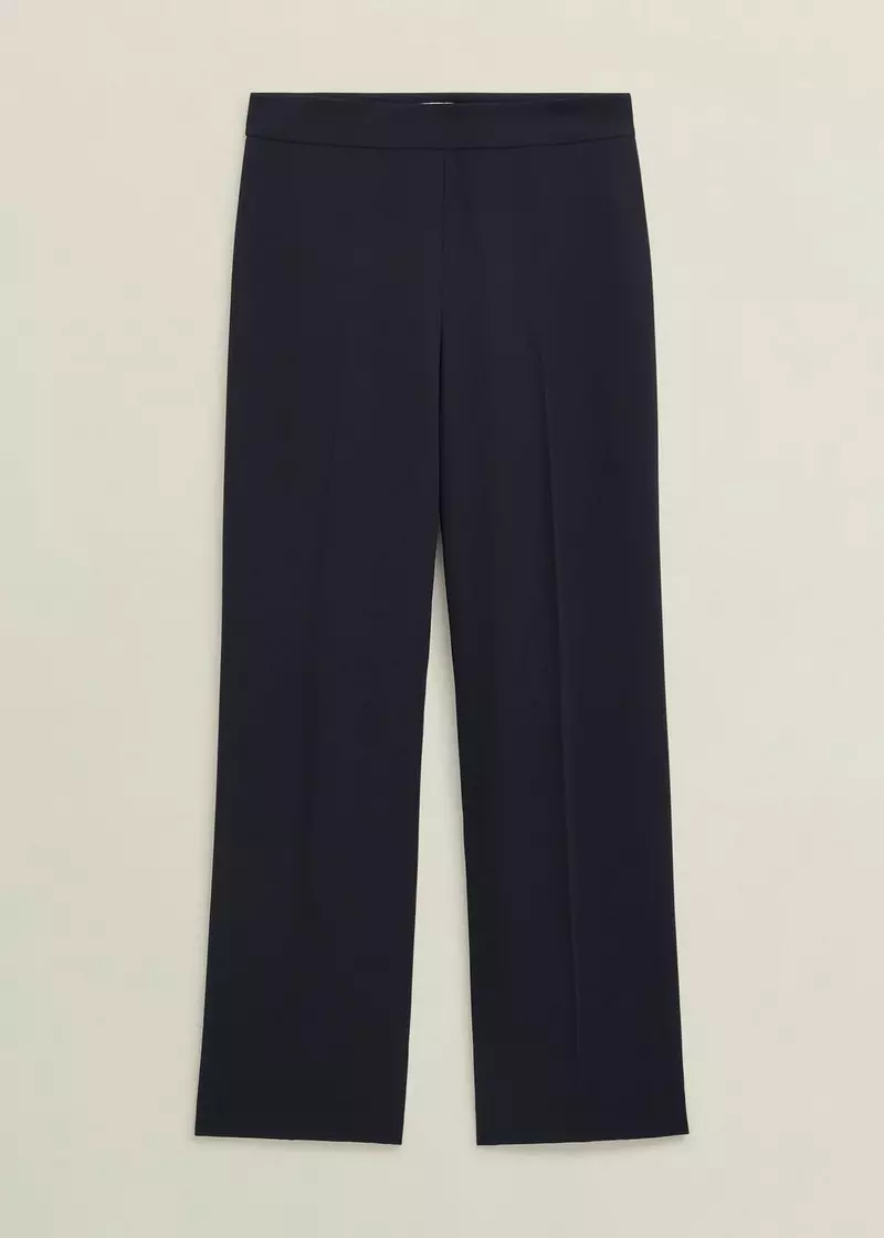 Petite Mel Wide Trousers, Navy, hi-res