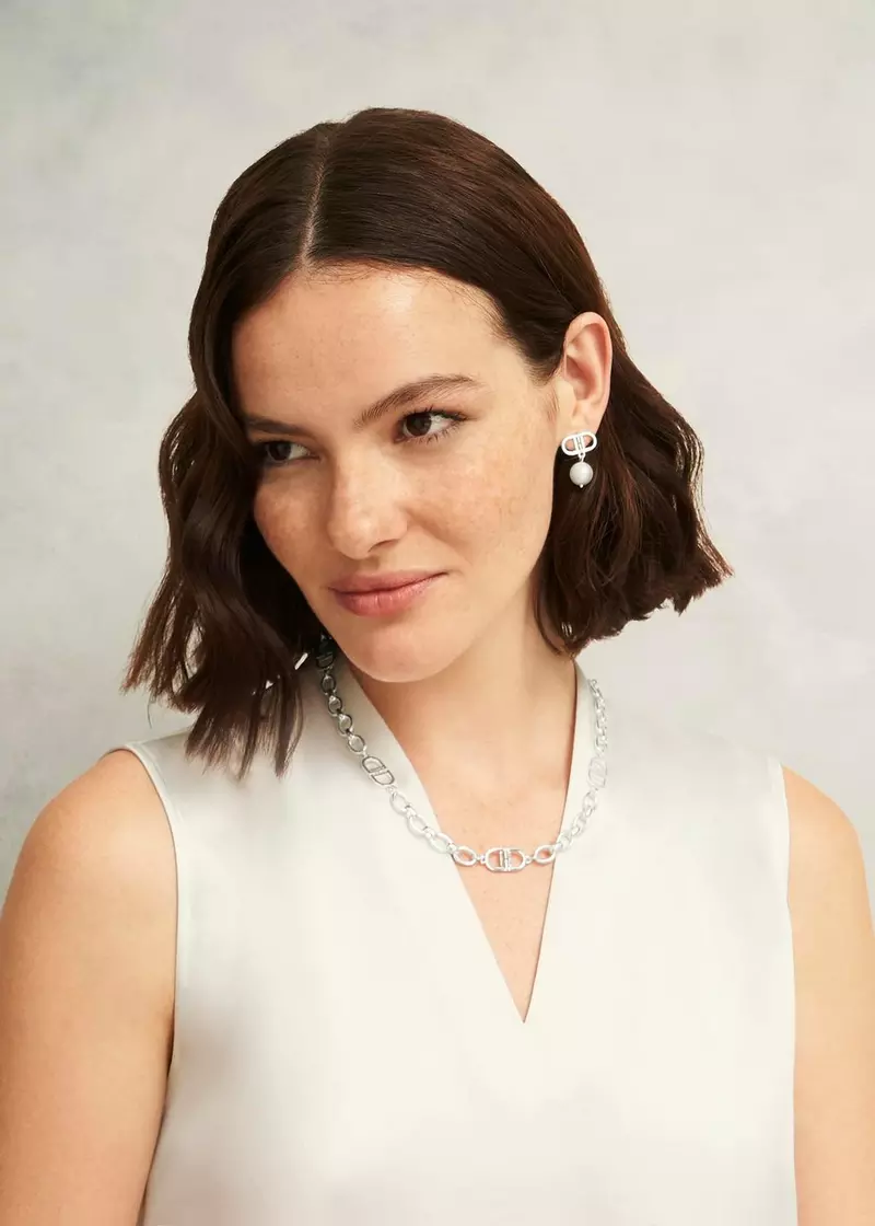 Bette Chain Silver Plated Necklace, Silver, hi-res