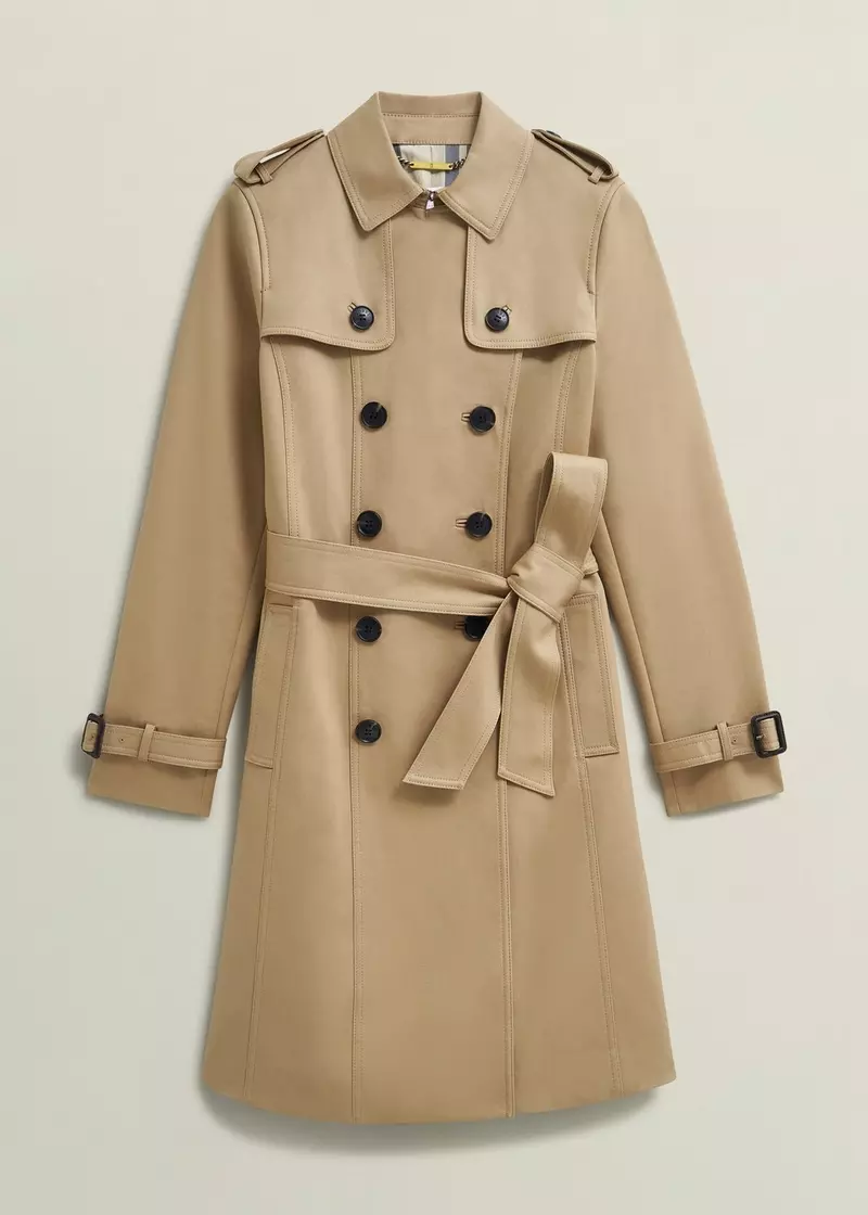 Petite Skylar Shower Resistant Trench Coat, Tan, hi-res