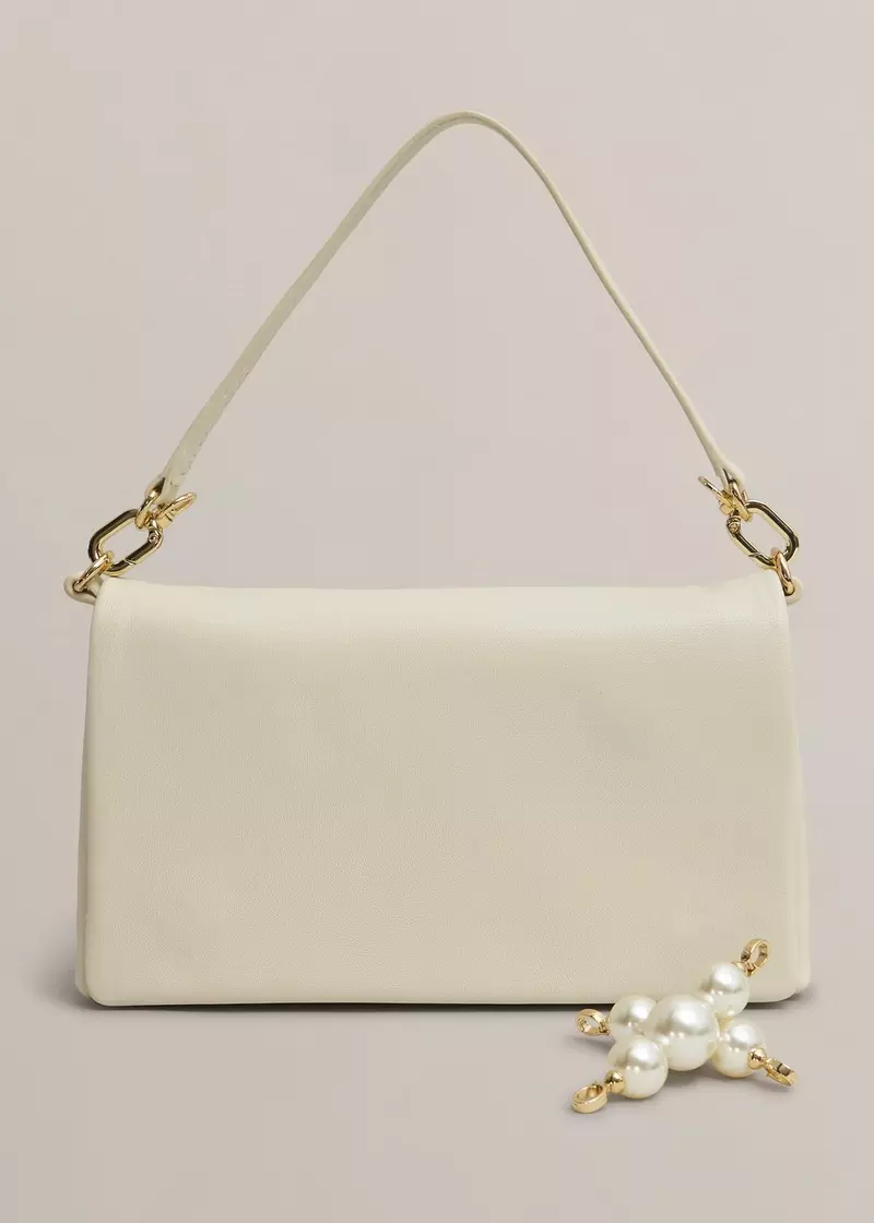 Jas Pearl Clutch, Warm Ivory, hi-res