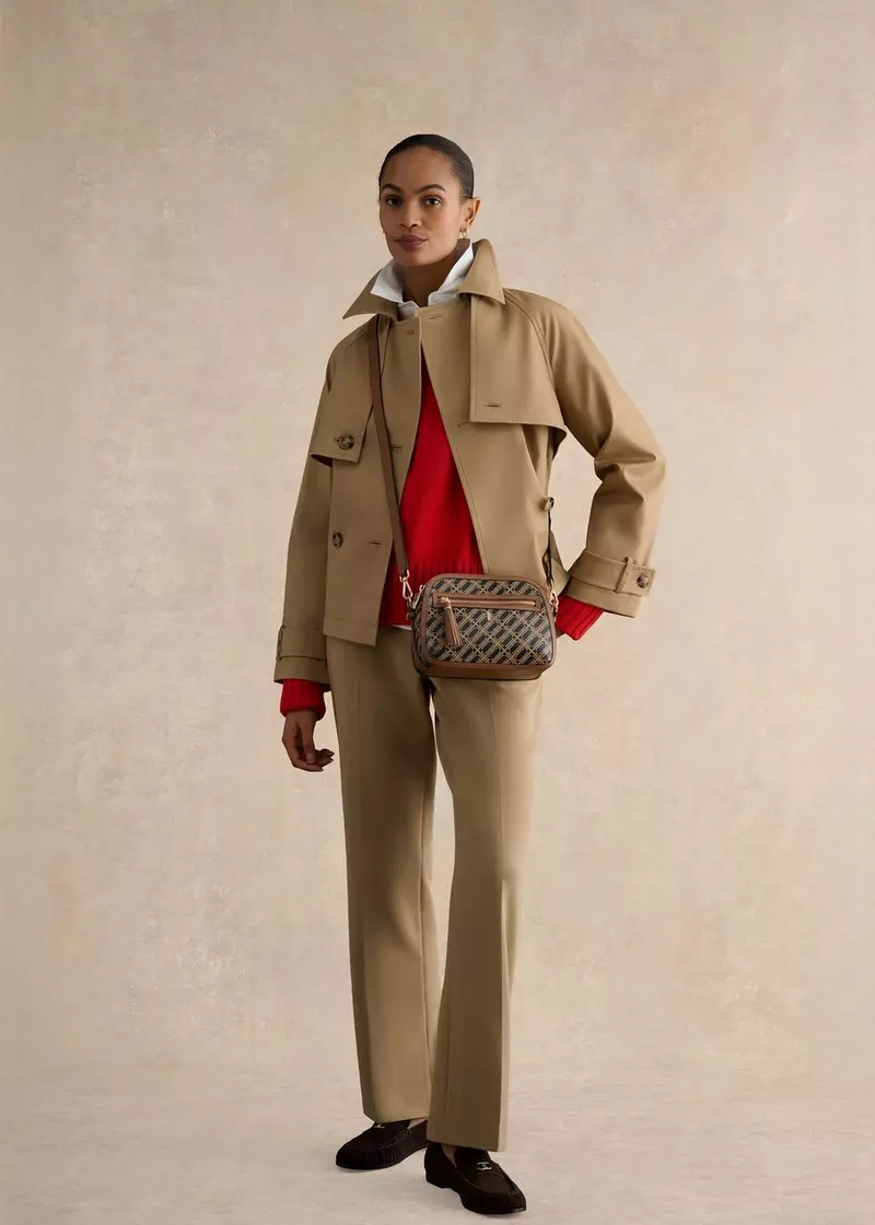 Carlton Leather Canvas Crossbody Bag, Tan Multi, hi-res