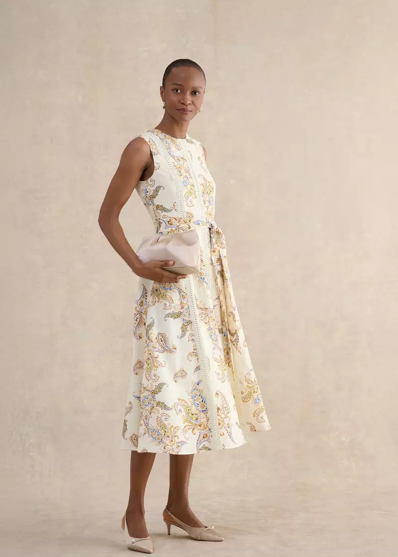 Clifton Satin Clutch, Champagne, hi-res