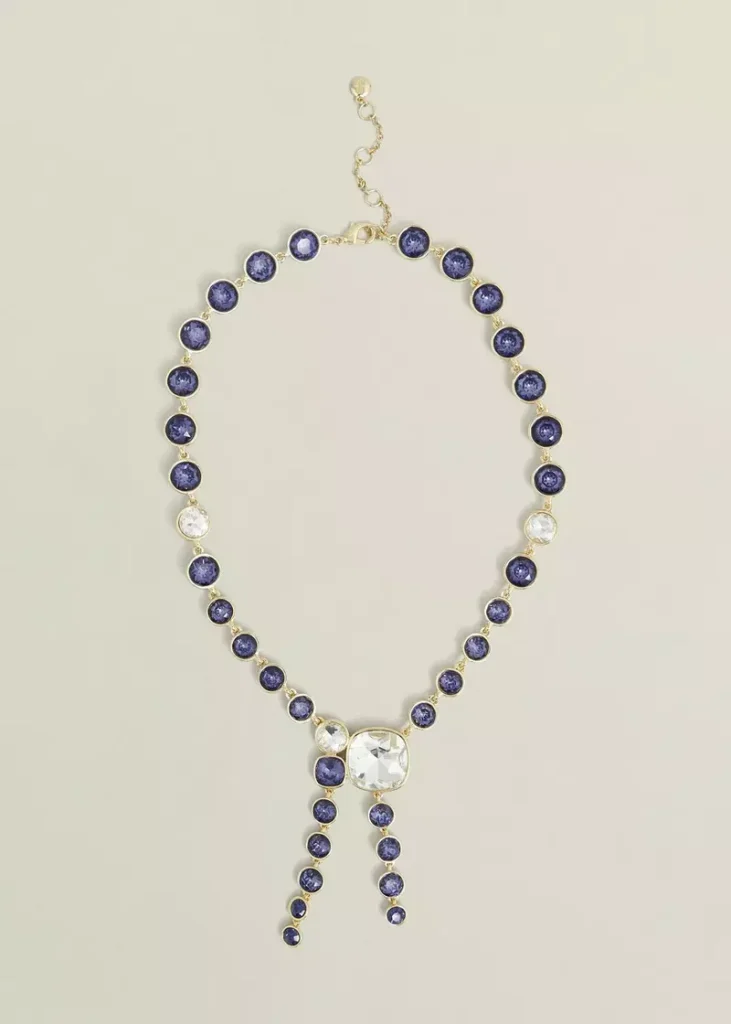 Amica Necklace, Navy Gold, hi-res