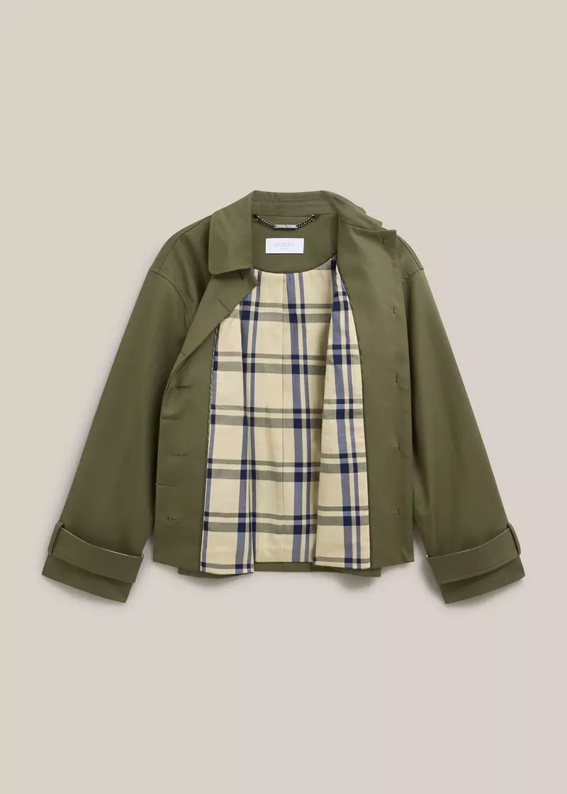 Frida Shower Resistant Trench Coat, Olive Green, hi-res