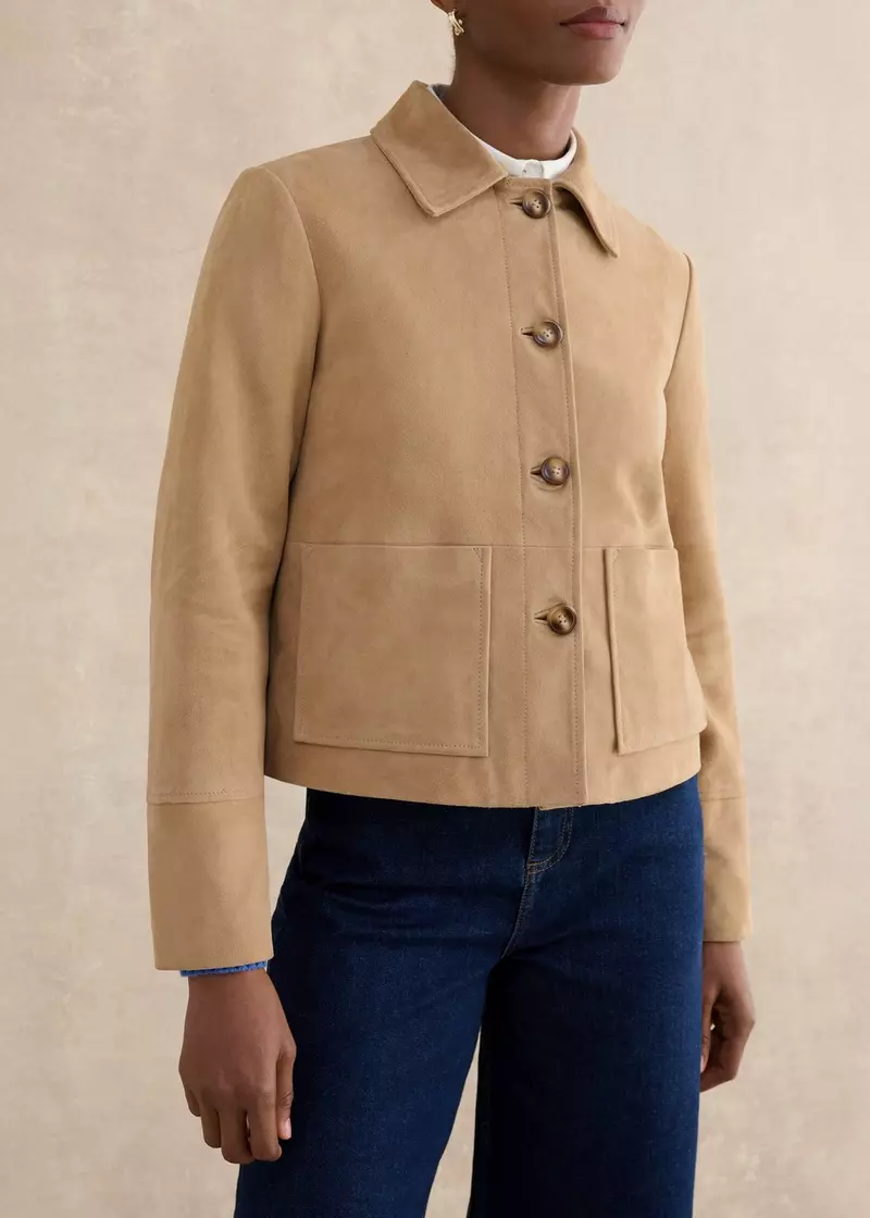 Montana Suede Jacket, Camel, hi-res