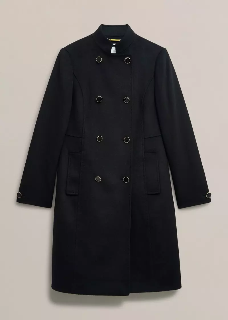 Selina Wool Coat, Black, hi-res